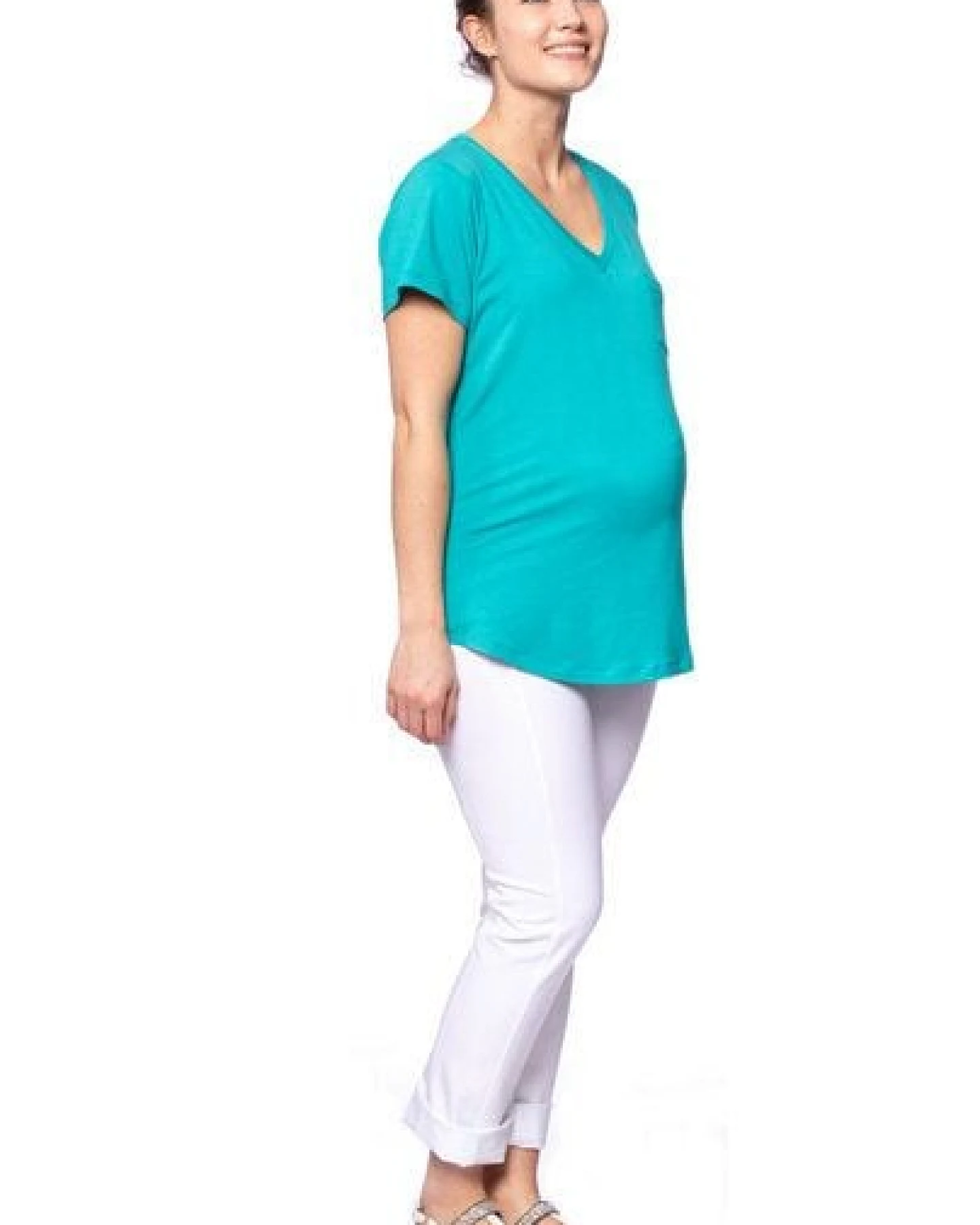 Milchshake CASSI zweilagiges Oversized Umstands- und Stillshirt aus Tencel-Modal – Ansicht 4