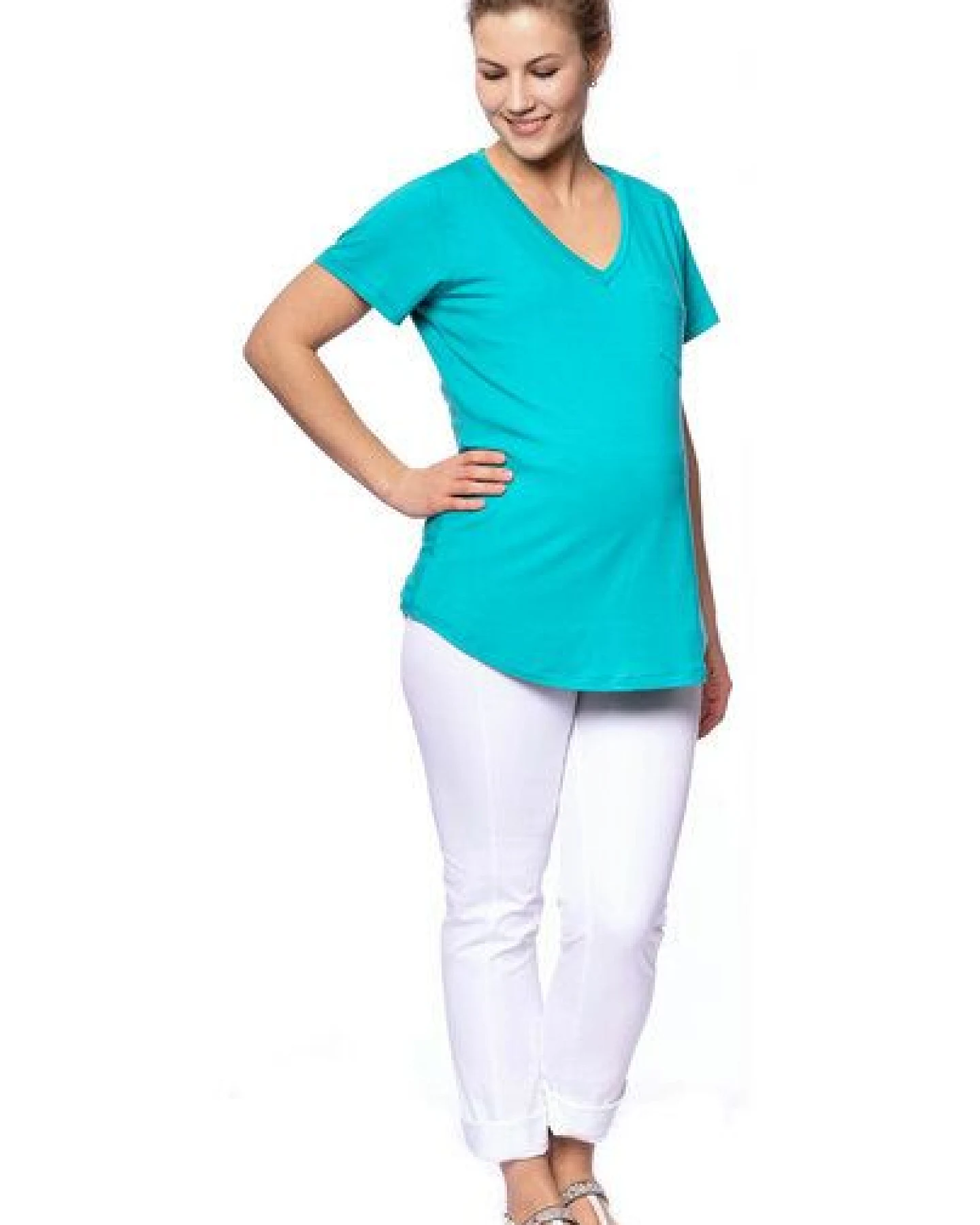 Milchshake CASSI zweilagiges Oversized Umstands- und Stillshirt aus Tencel-Modal – Ansicht 3