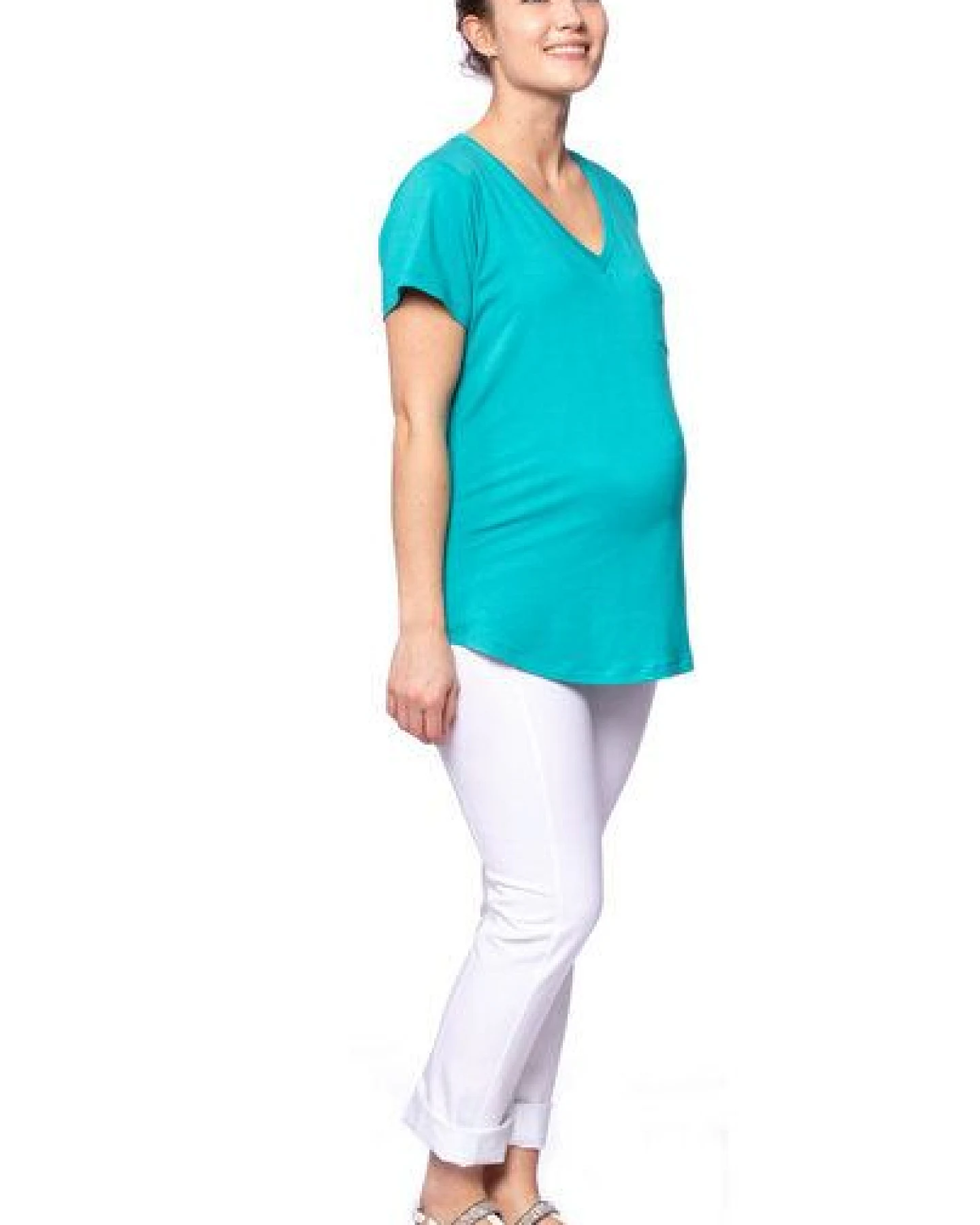 Milchshake CASSI zweilagiges Oversized Umstands- und Stillshirt aus Tencel-Modal – Ansicht 4
