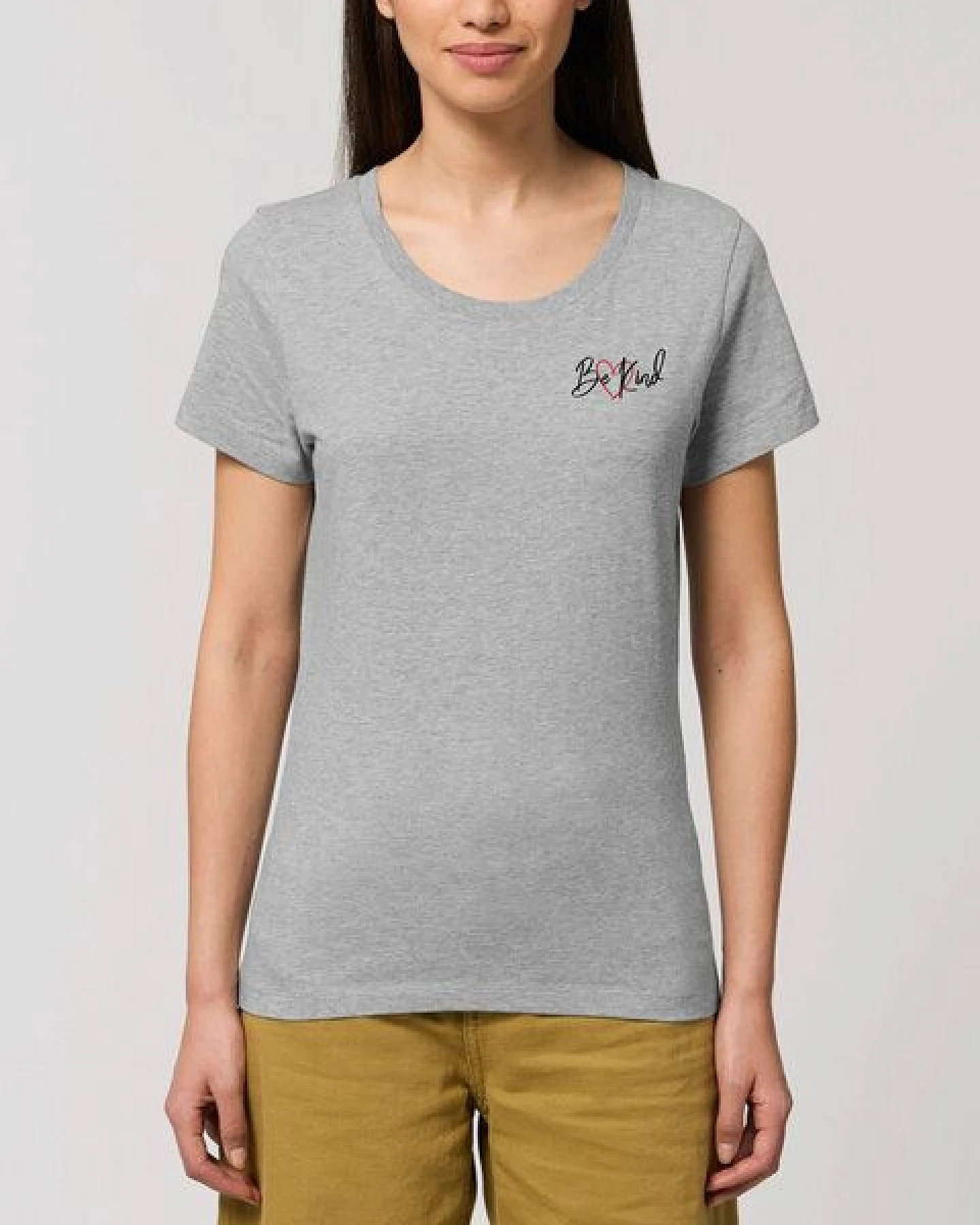 Bio Damen Rundhals T-Shirt Amorous "Be kind" von Human Family – Ansicht 2