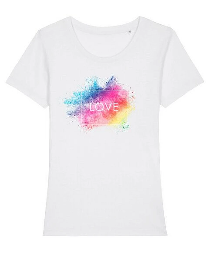 Bio Damen Rundhals T-Shirt Amorous "Colour Love" von Human Family