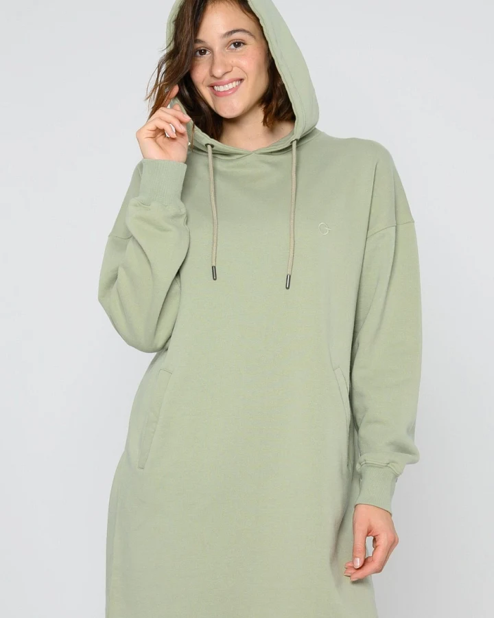 ThokkThokk Damen vegan Hoodie Wüstensalbei Grün