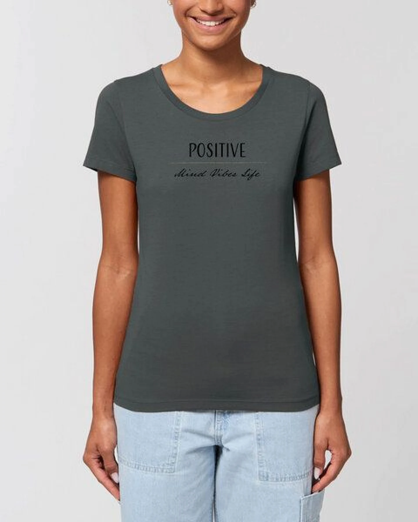 Bio Damen T-Shirt Amorous "Positive Vibes" von Human Family – Ansicht 3