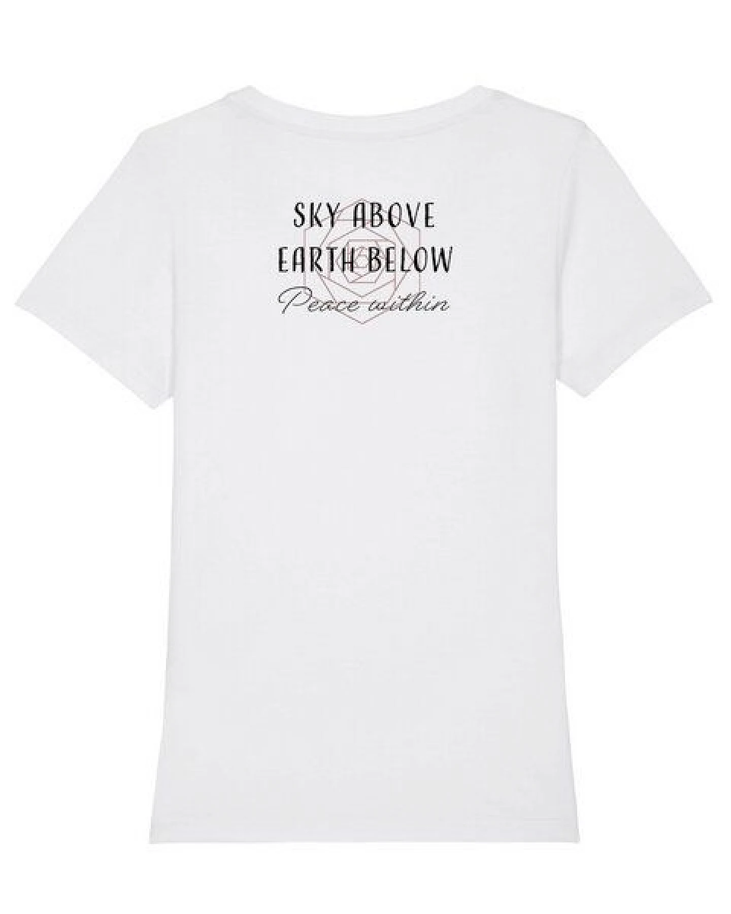 Bio Damen Rundhals Statement T-Shirt "Peace Within" von Human Family – Ansicht 2