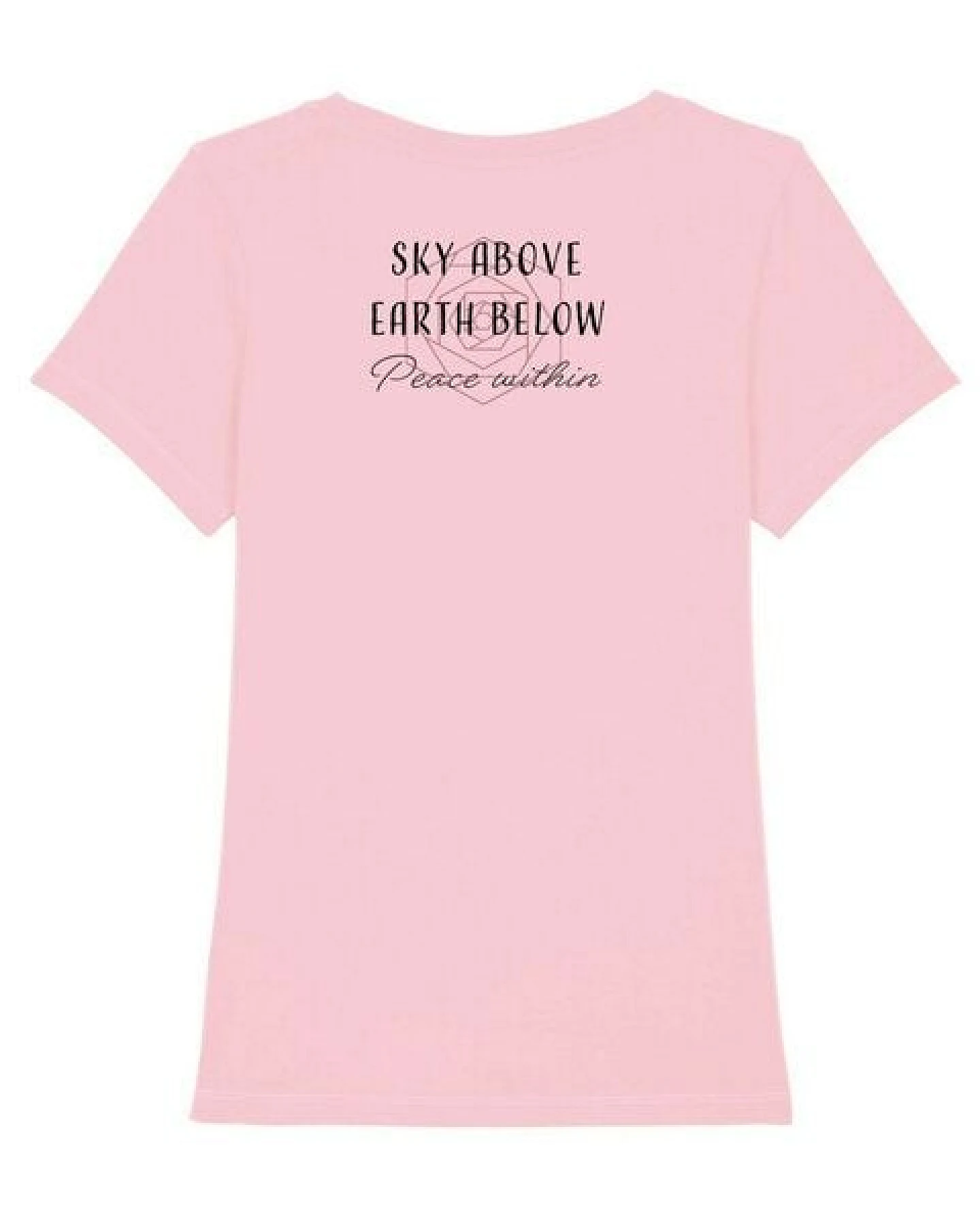 Bio Damen Rundhals Statement T-Shirt "Peace Within" von Human Family – Ansicht 2