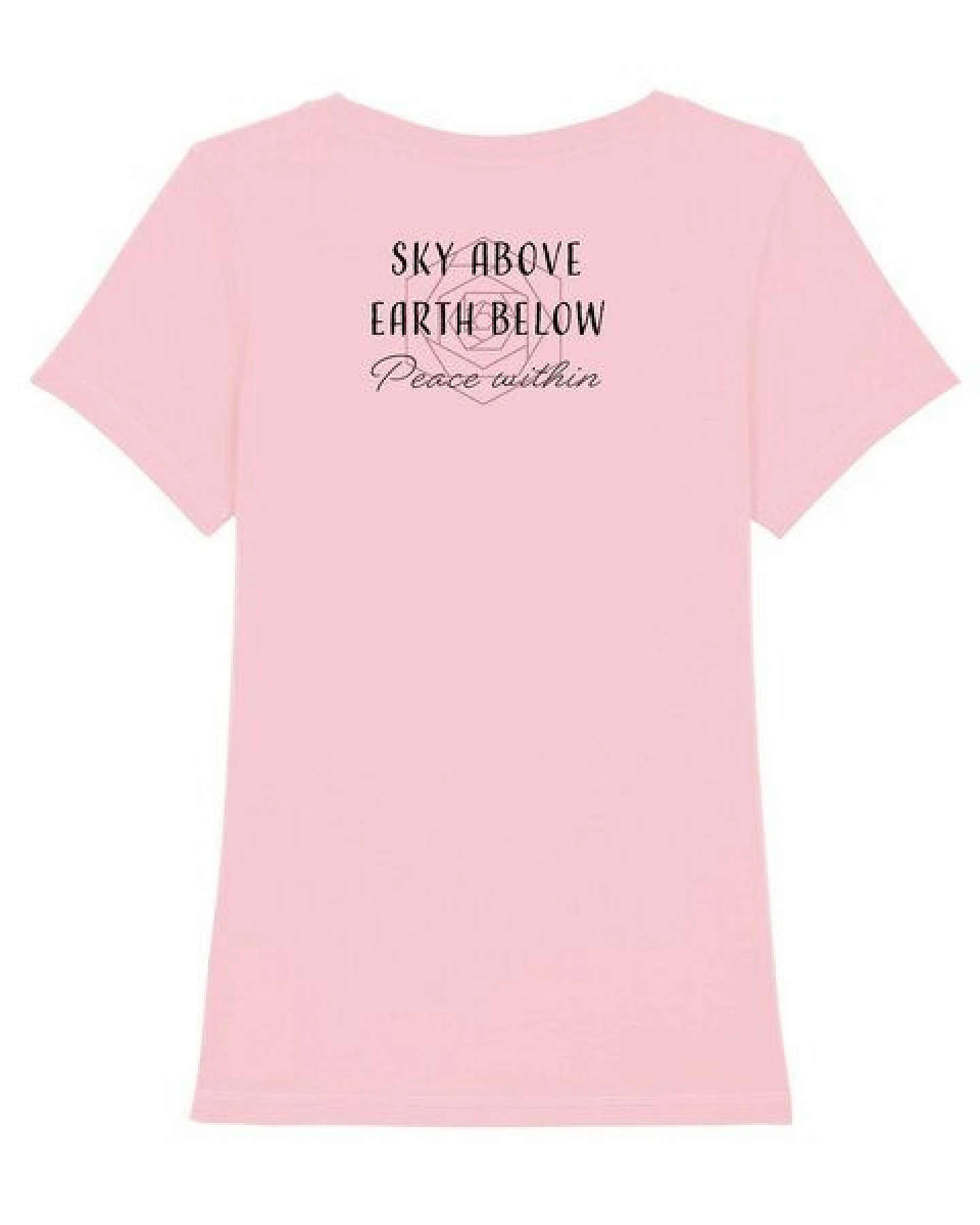 Bio Damen Rundhals Statement T-Shirt "Peace Within" von Human Family – Ansicht 2