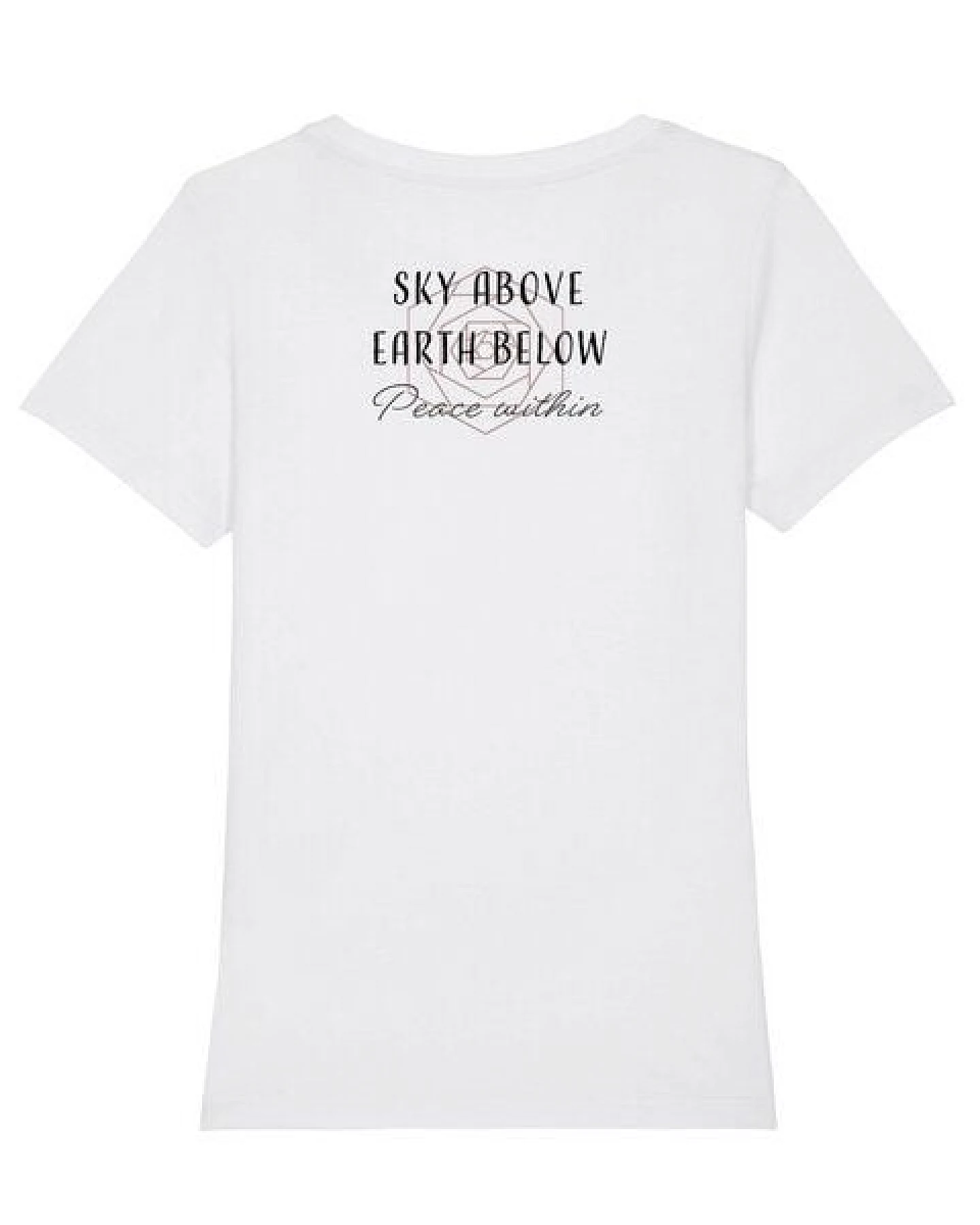 Bio Damen Rundhals Statement T-Shirt "Peace Within" von Human Family – Ansicht 2