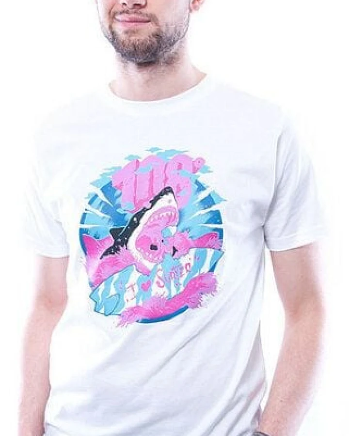 108 Degrees Love Surfer T-Shirt weiß