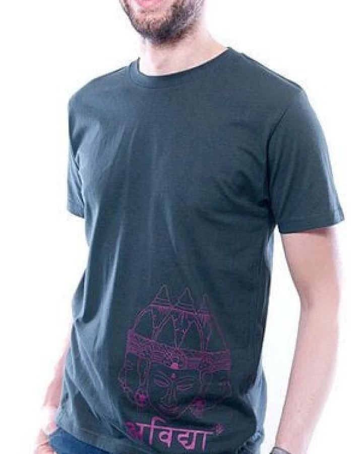 108 Degrees Indische Inspiration T-Shirt grau
