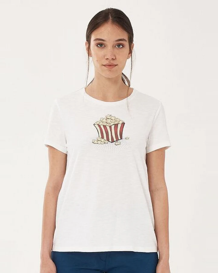 ORGANICATION T-Shirt aus Bio-Baumwolle mit Popcorn-Print