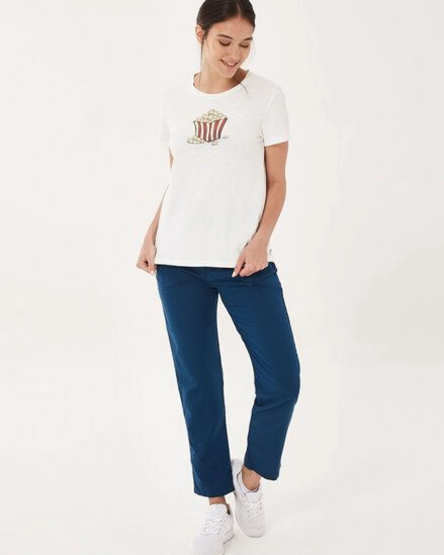 ORGANICATION T-Shirt aus Bio-Baumwolle mit Popcorn-Print – Ansicht 2