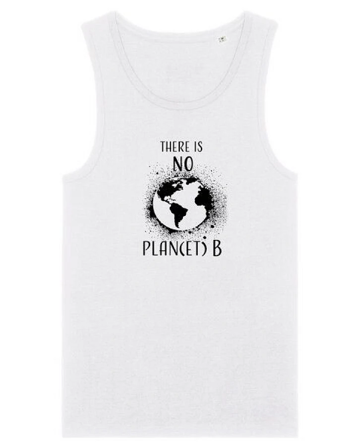 Human Family Herren Sommer Tanktop aus Bio Baumwolle "Wake - No Planet B"