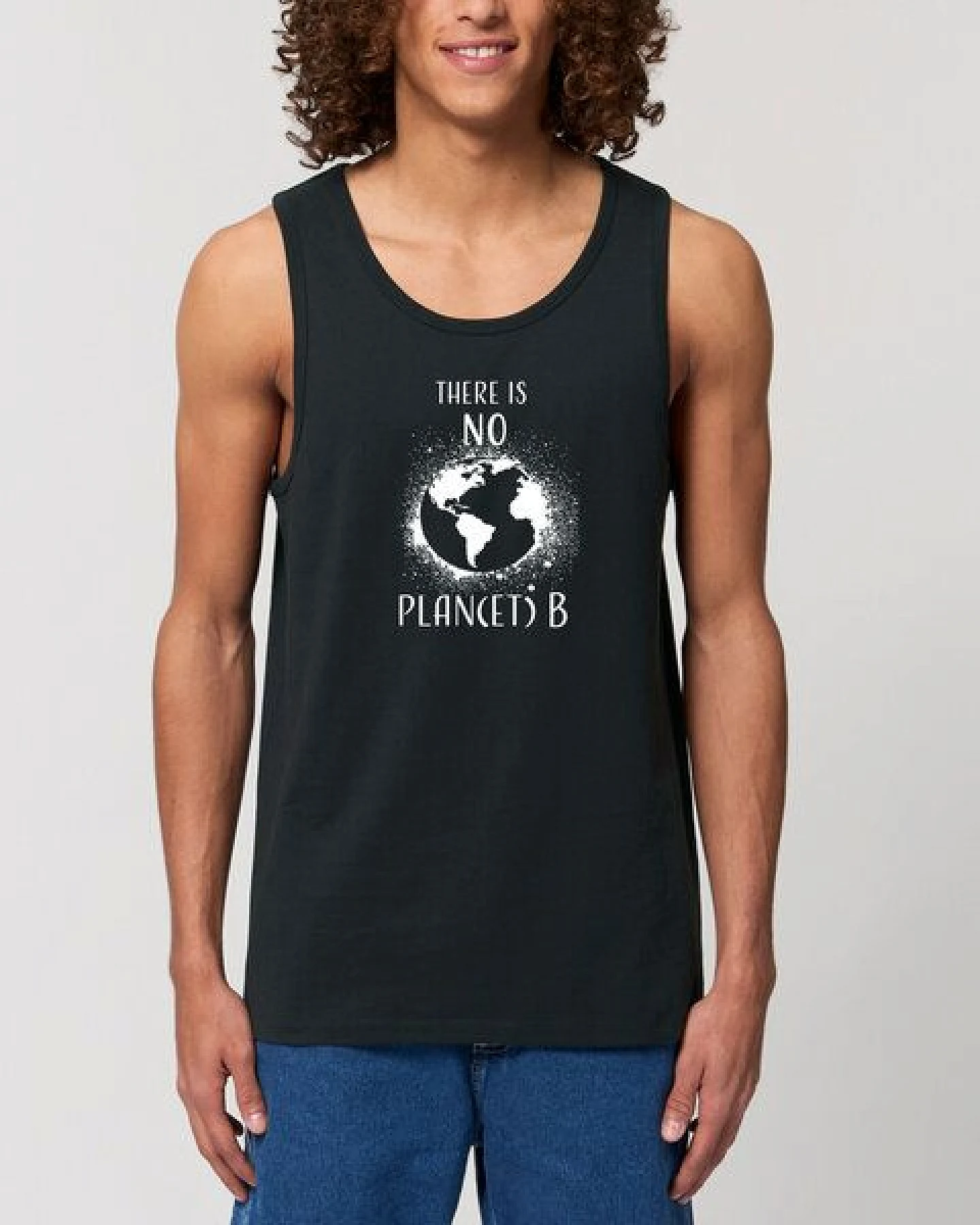 Human Family Herren Sommer Tanktop aus Bio Baumwolle "Wake - No Planet B" – Ansicht 2