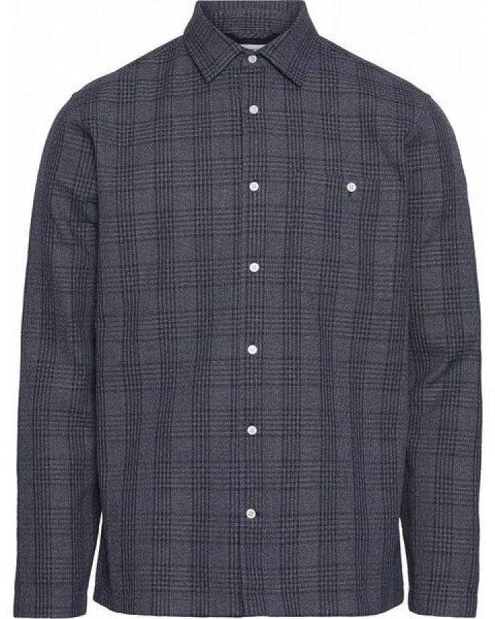 KnowledgeCotton Apparel Long Sleeve Checked Heavy Shirt