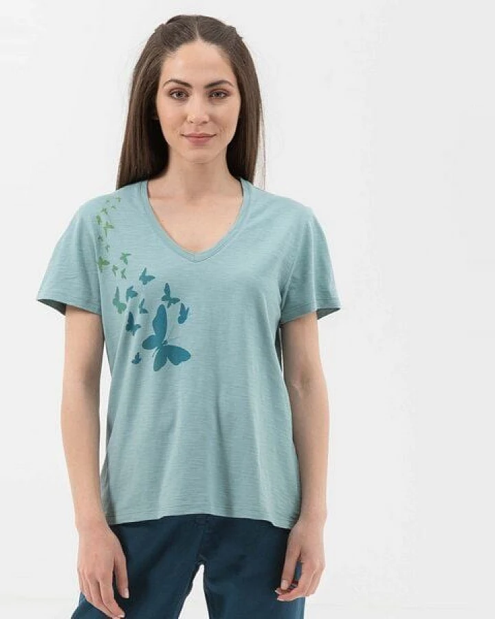 ORGANICATION T-Shirt aus Bio-Baumwolle mit Schmetterling-Print