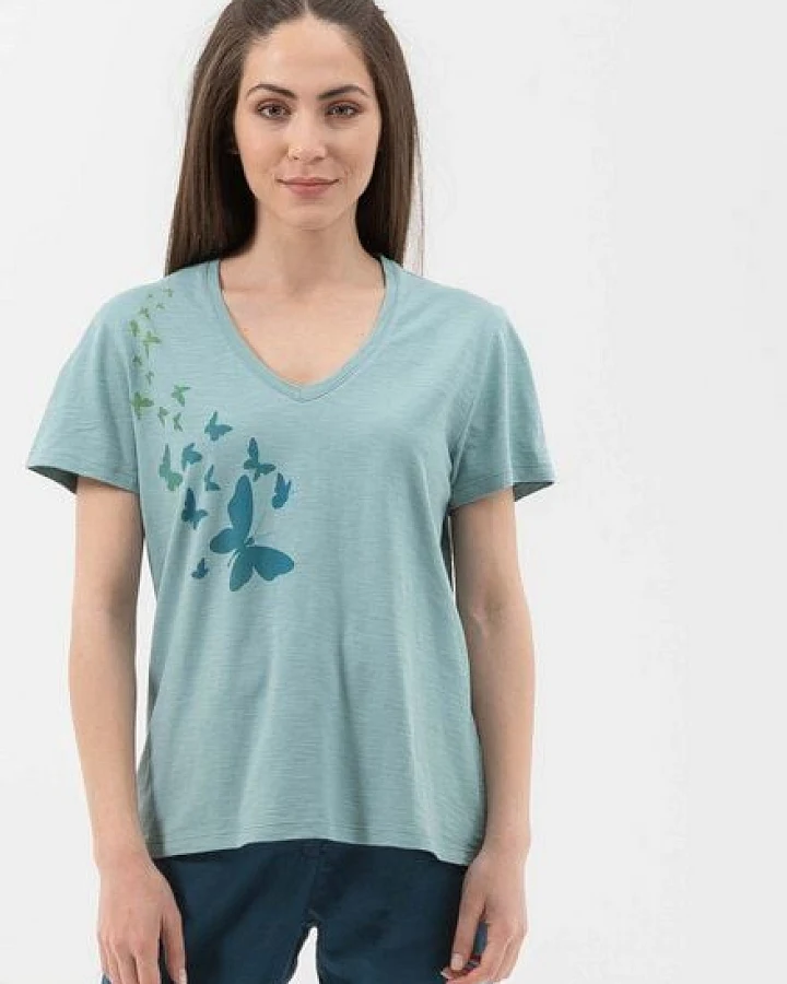 ORGANICATION T-Shirt aus Bio-Baumwolle mit Schmetterling-Print