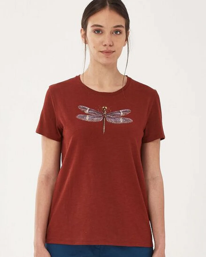 ORGANICATION T-Shirt aus Bio-Baumwolle mit Libelle-Print