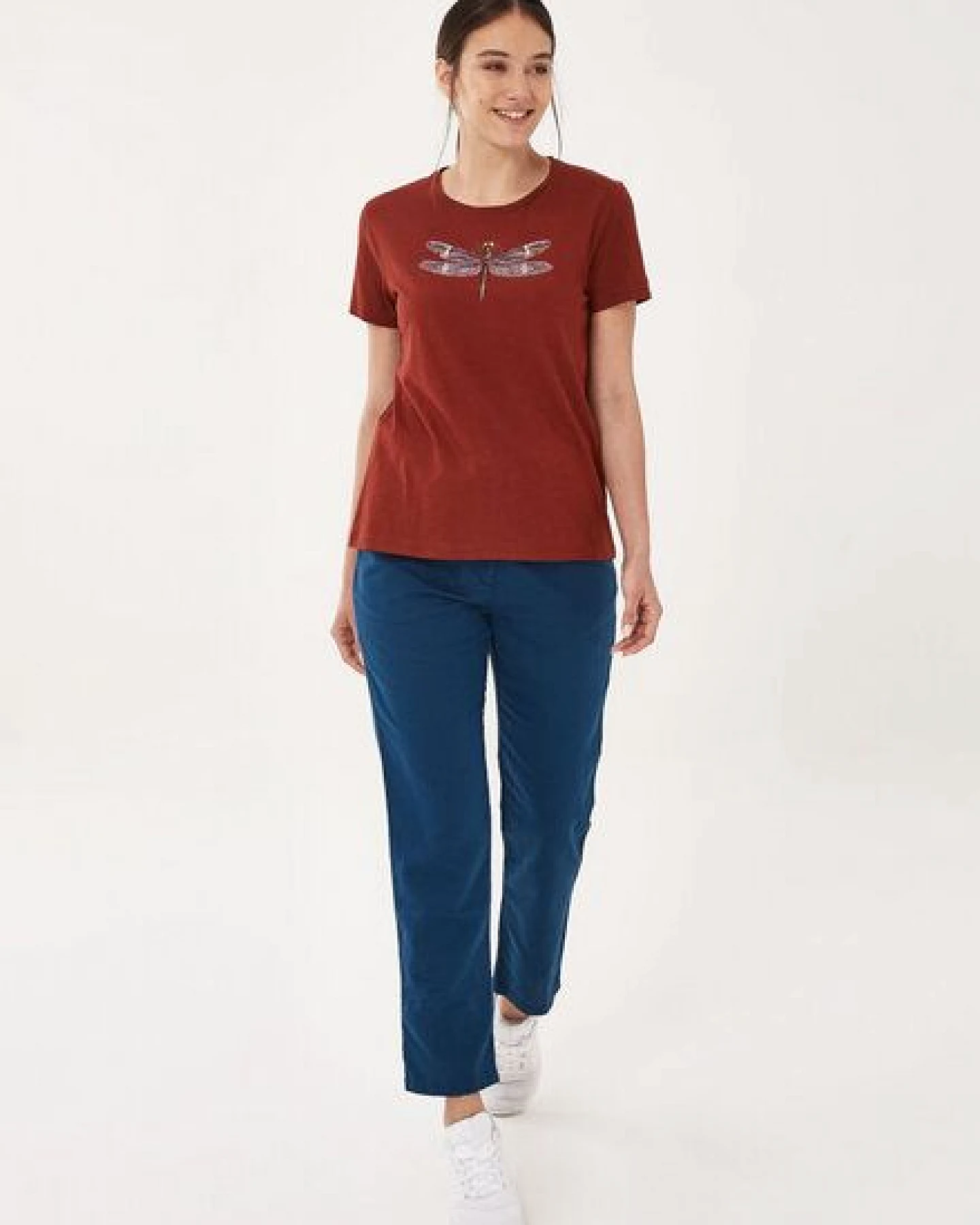 ORGANICATION T-Shirt aus Bio-Baumwolle mit Libelle-Print – Ansicht 2