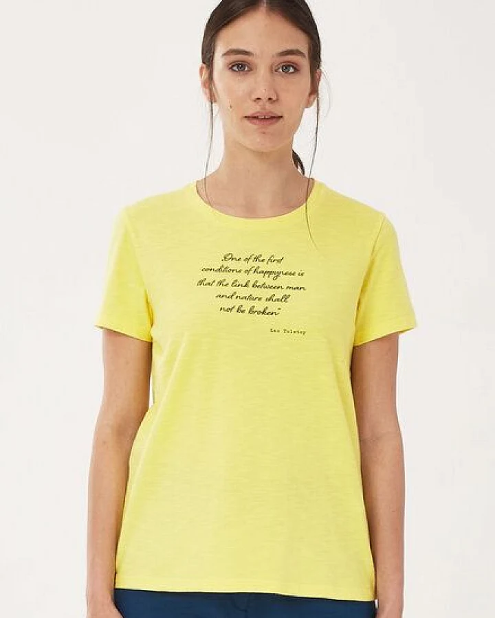 ORGANICATION T-Shirt aus Bio-Baumwolle mit Text-Print