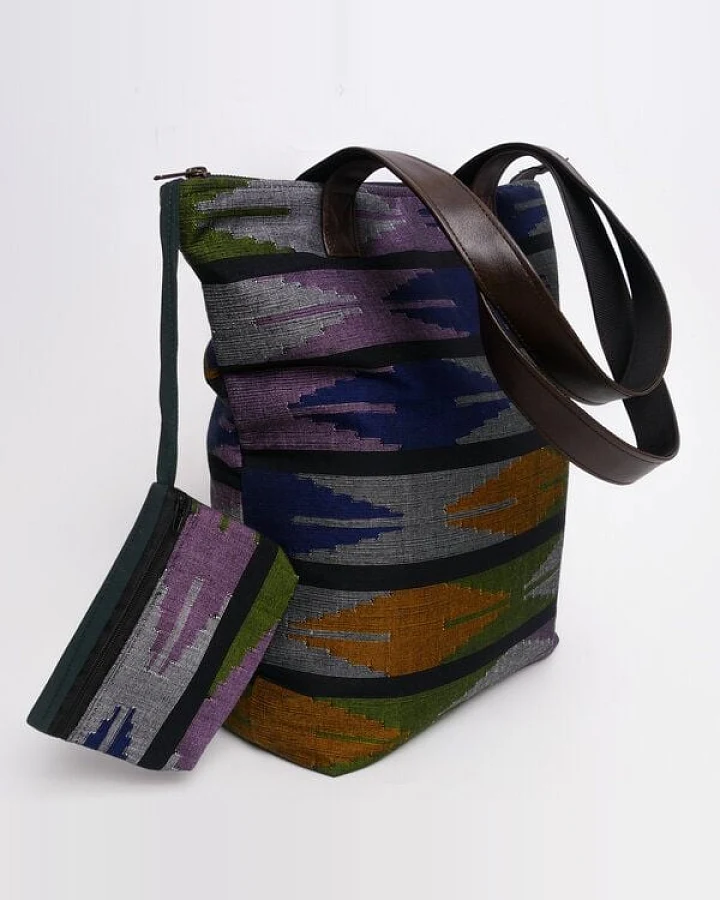 HH Shopper/Tasche aus Dhaka-Stoffen (Tote Bag) von Himal Hemp