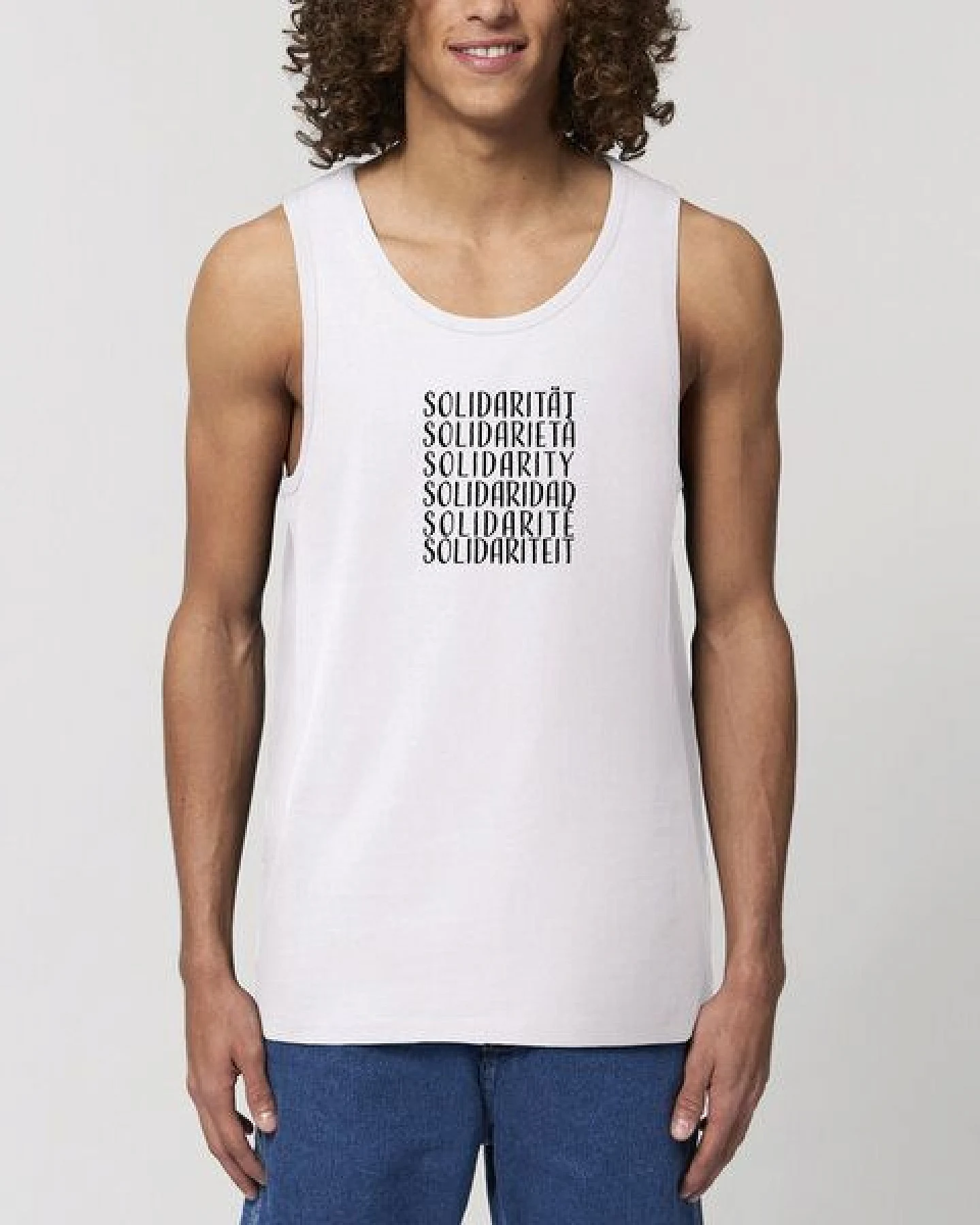 Human Family Herren Statement Tanktop aus Bio Baumwolle "Wake - Solidarity" – Ansicht 2