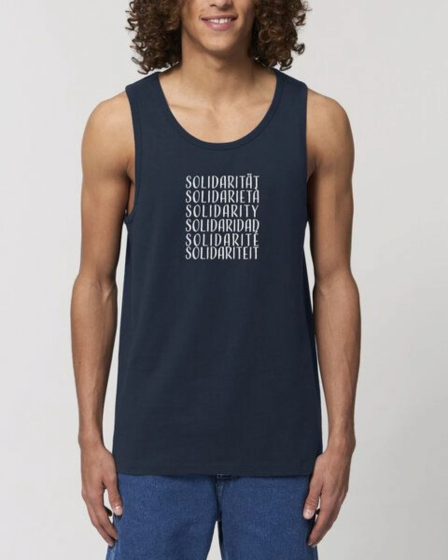 Human Family Herren Statement Tanktop aus Bio Baumwolle "Wake - Solidarity" – Ansicht 2