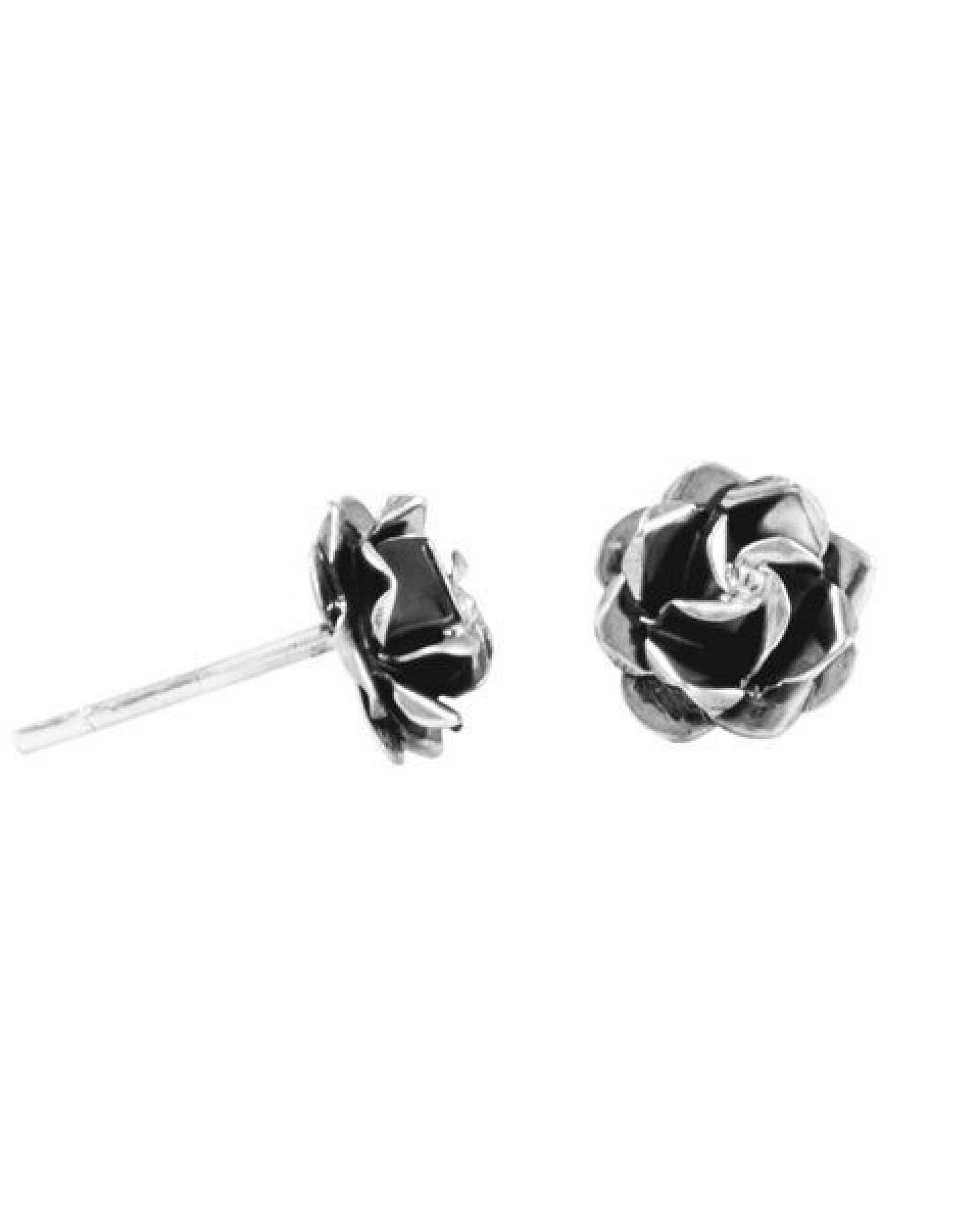 pakilia Silber Ohrstecker Mini Rose Fair-Trade und handmade – Ansicht 2