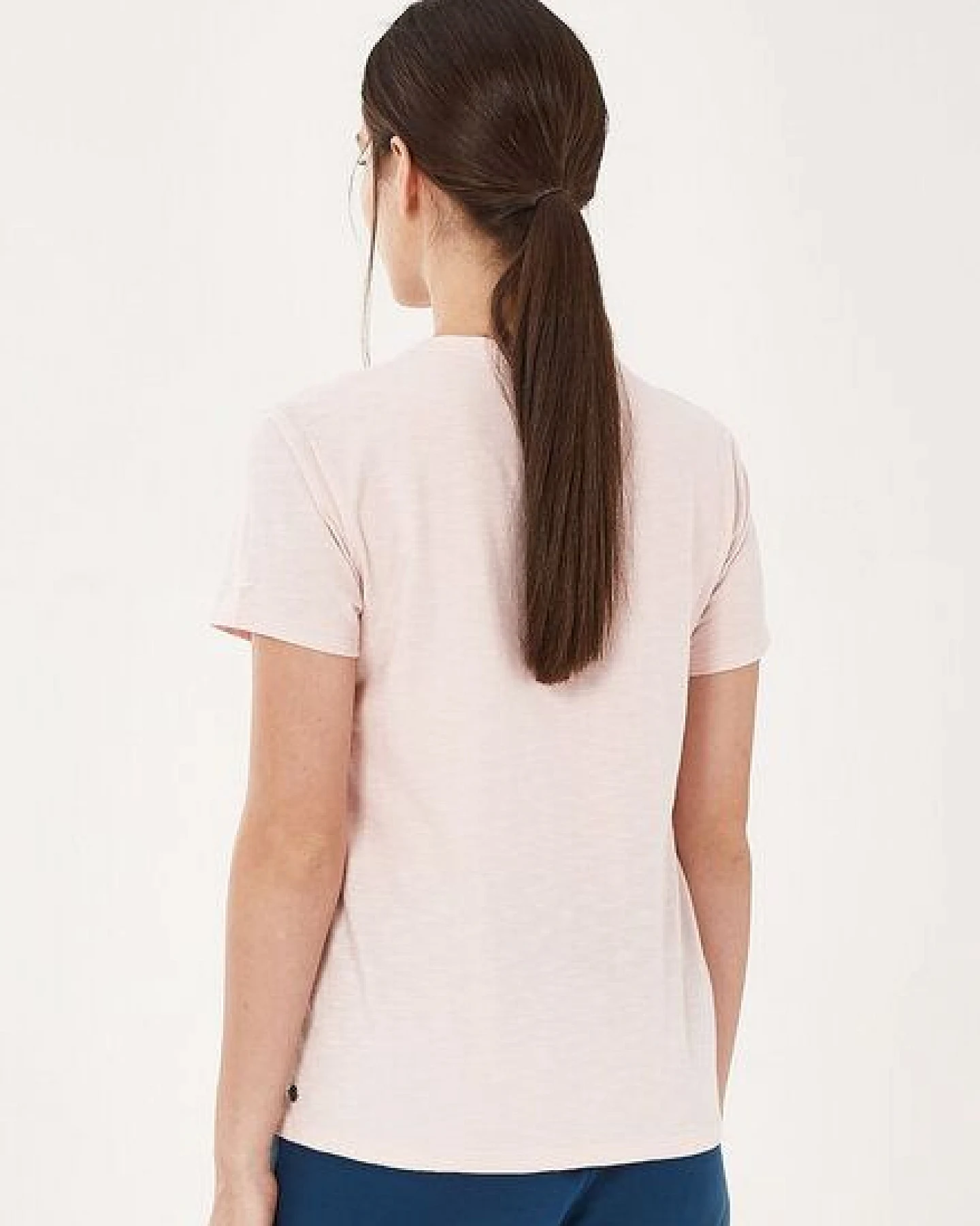 ORGANICATION Basic T-Shirt aus Bio-Baumwolle mit V-Ausschnitt – Ansicht 4