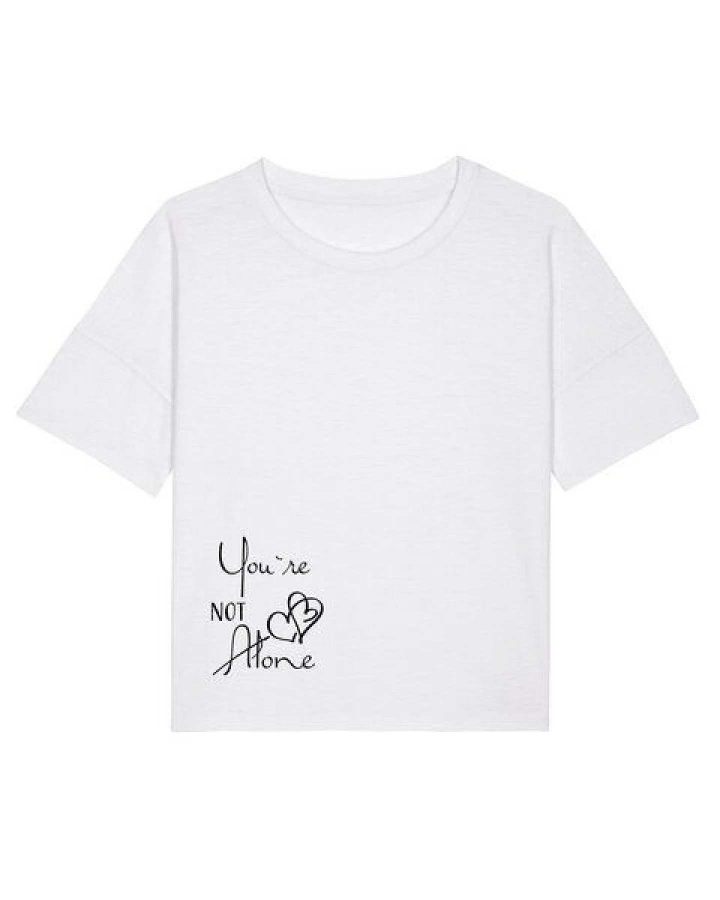 Human Family Kastenförmiges Bio Damen T-Shirt "Mood - You´re Not Alone" in 3 Farben – Ansicht 2