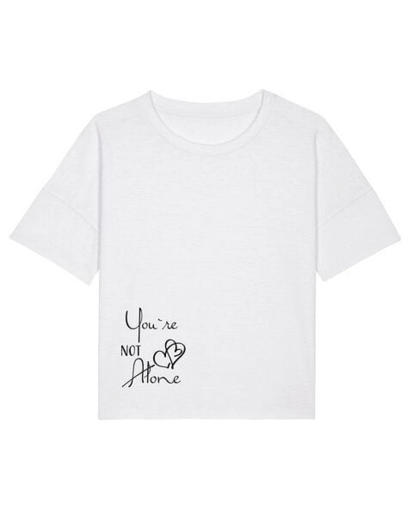 Human Family Kastenförmiges Bio Damen T-Shirt "Mood - You´re Not Alone" in 3 Farben – Ansicht 2