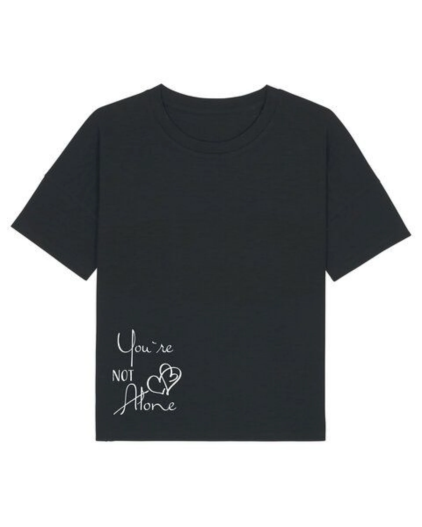 Human Family Kastenförmiges Bio Damen T-Shirt "Mood - You´re Not Alone" in 3 Farben – Ansicht 2