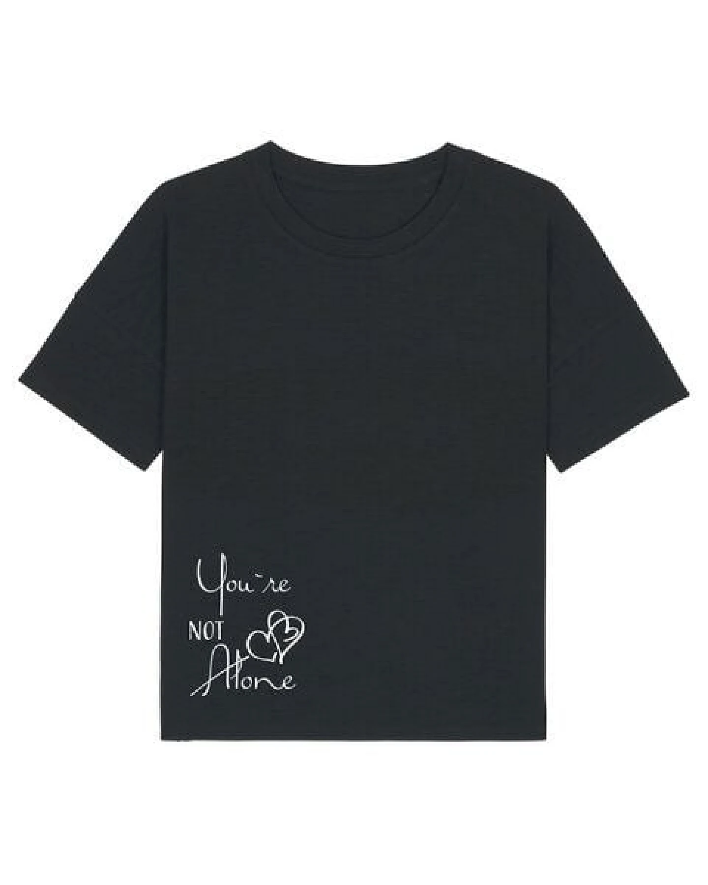 Human Family Kastenförmiges Bio Damen T-Shirt "Mood - You´re Not Alone" in 3 Farben – Ansicht 2
