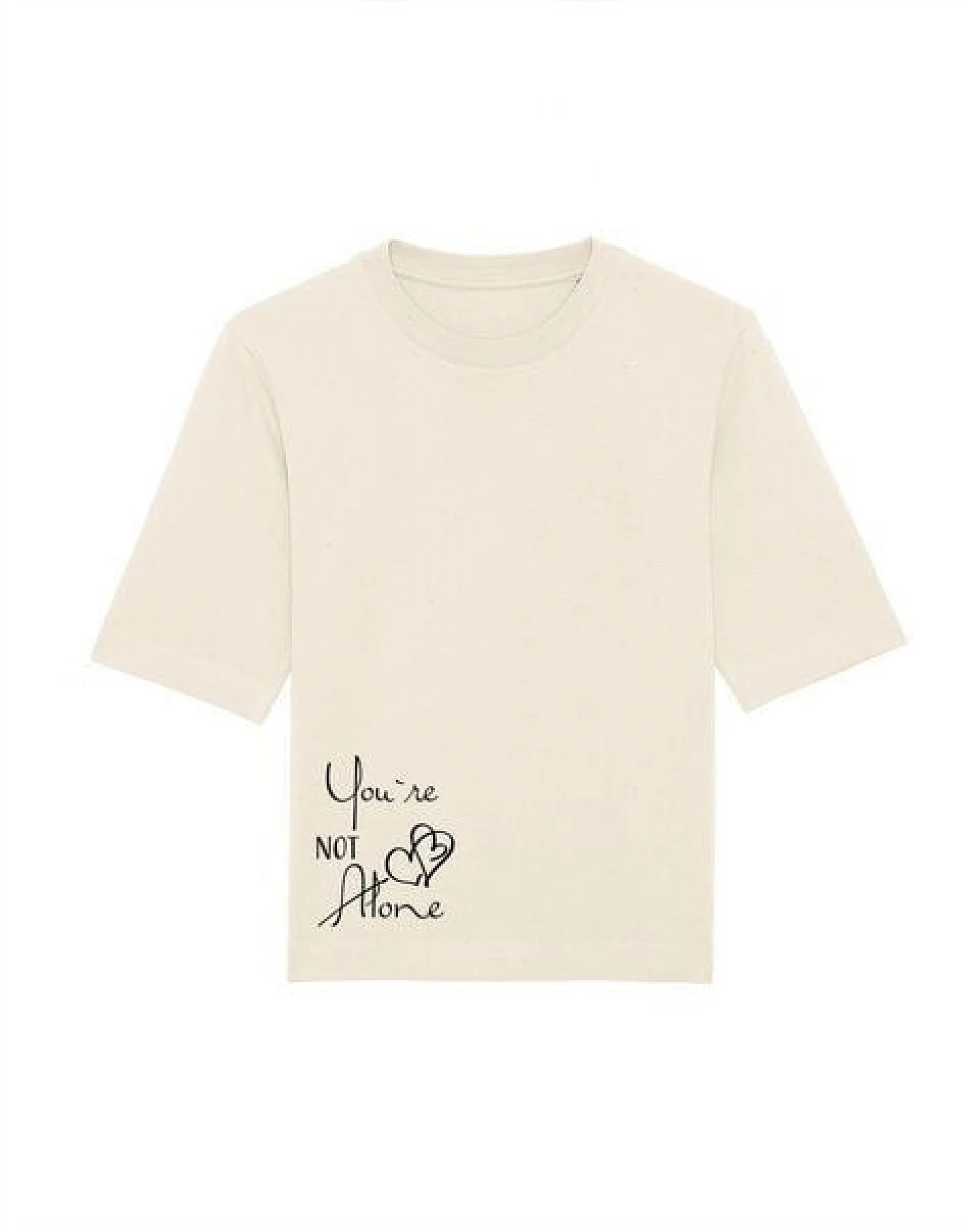 Human Family Kastenförmiges Bio Damen T-Shirt "Mood - You´re Not Alone" in 3 Farben – Ansicht 3