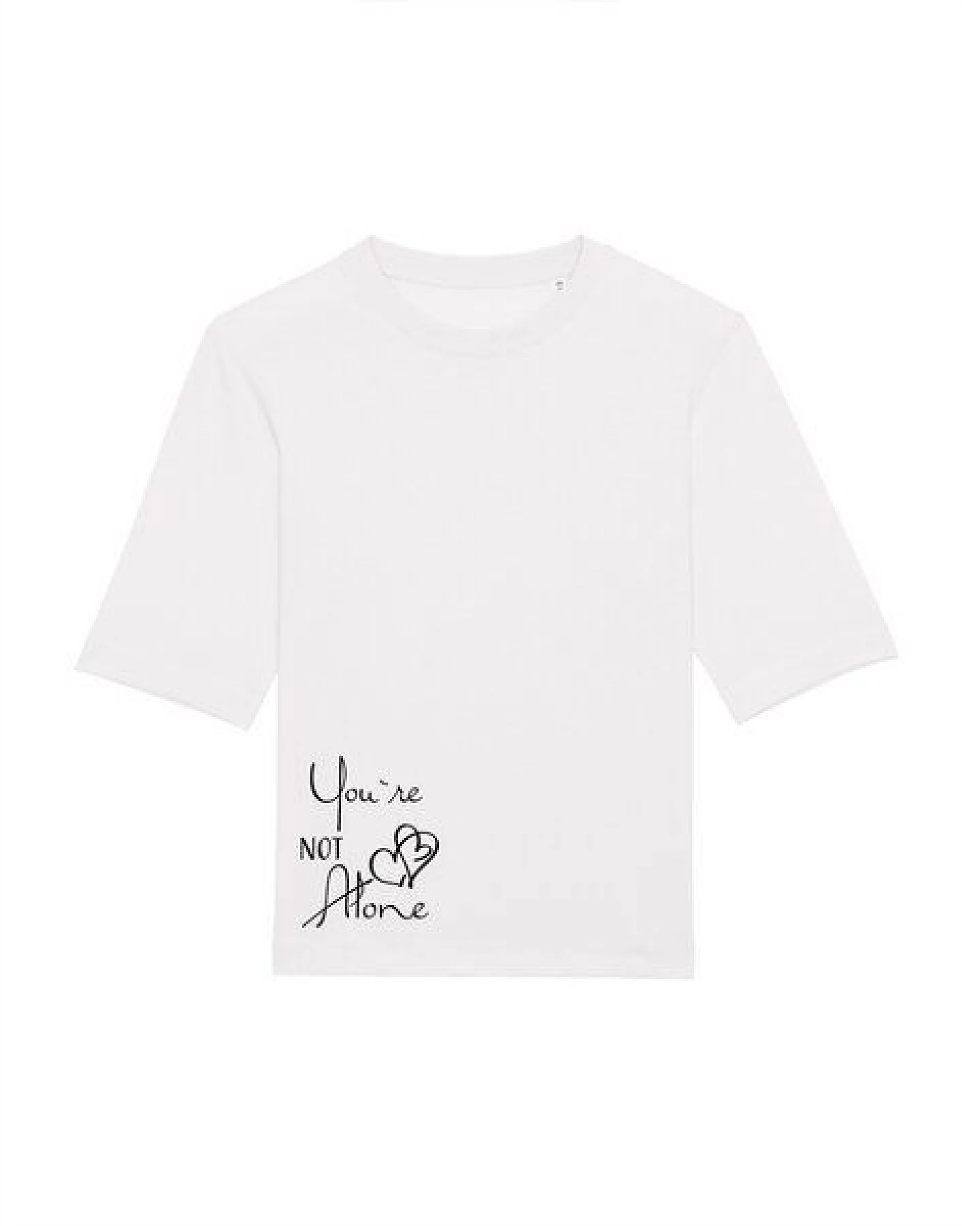 Human Family Kastenförmiges Bio Damen T-Shirt "Mood - You´re Not Alone" in 3 Farben – Ansicht 2