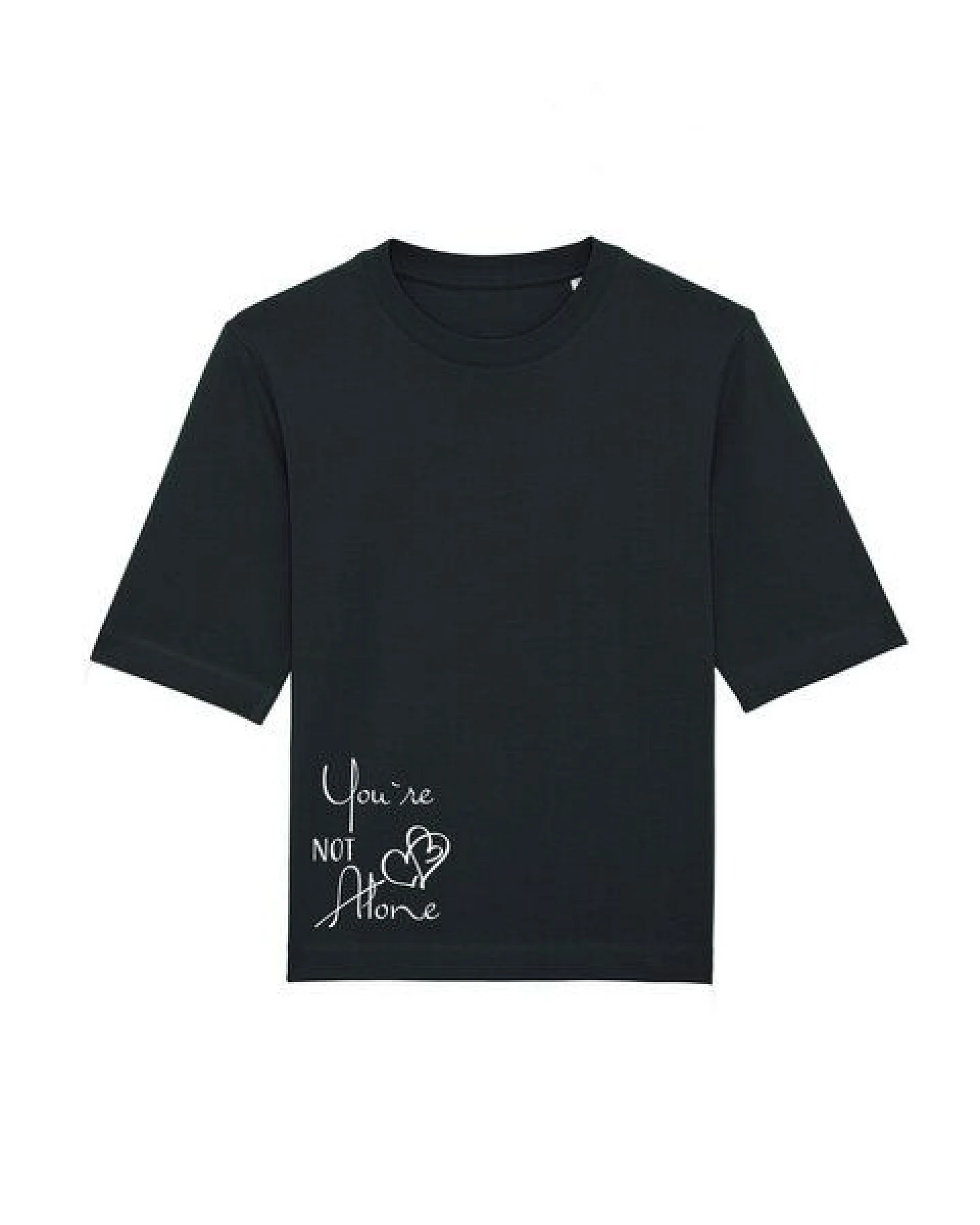 Human Family Kastenförmiges Bio Damen T-Shirt "Mood - You´re Not Alone" in 3 Farben – Ansicht 2