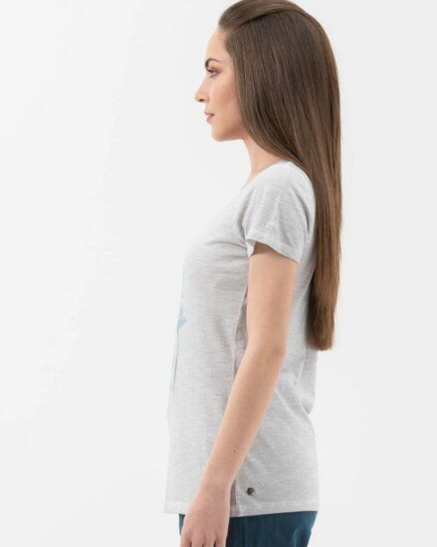 ORGANICATION Garment Dyed T-Shirt aus Bio-Baumwolle mit Blumen-Print – Ansicht 3