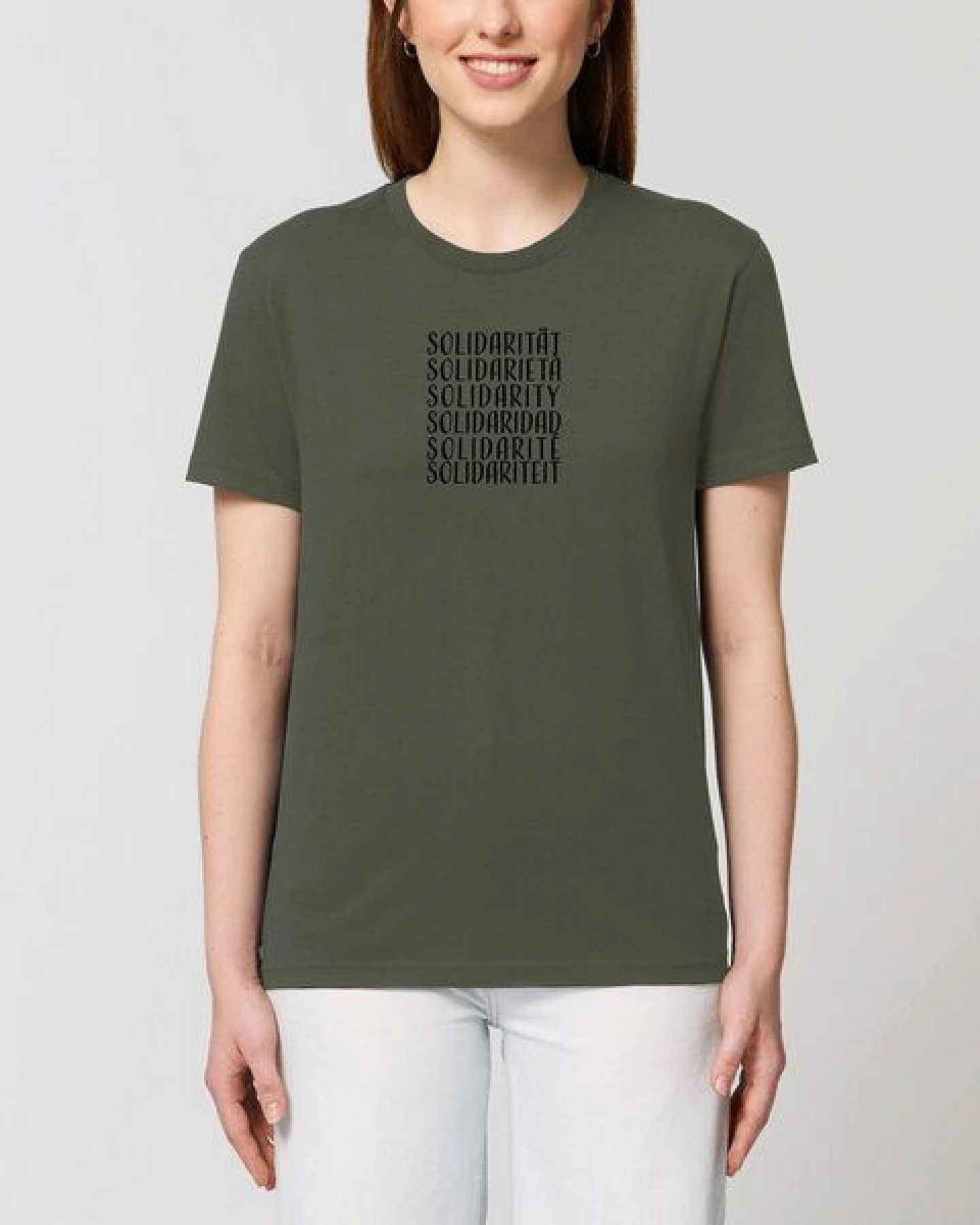 Human Family Bio Unisex Rundhals T-Shirt "Swing - Solidarity" in 5 Farben – Ansicht 3