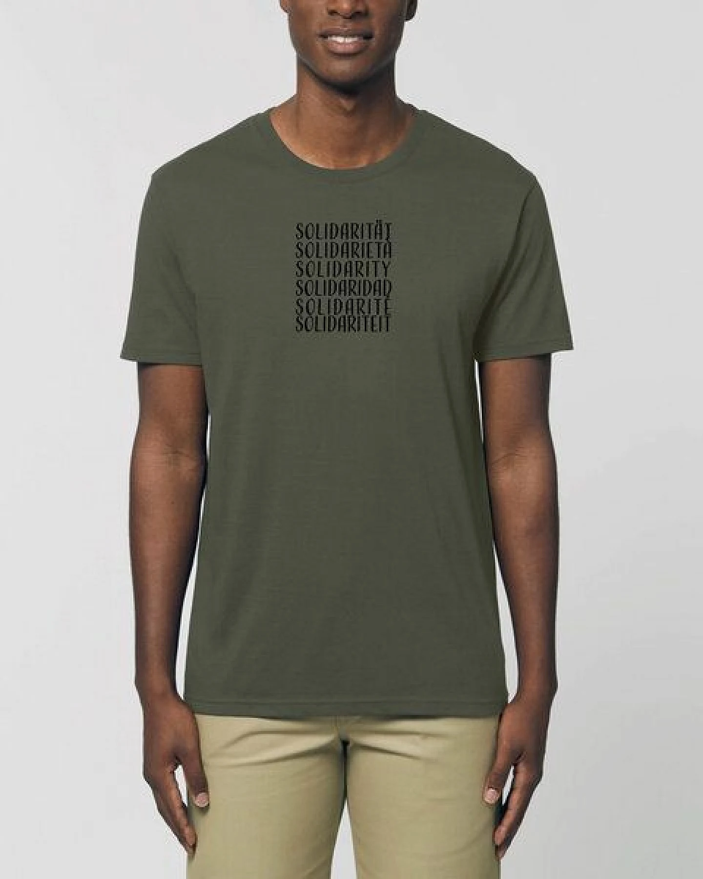 Human Family Bio Unisex Rundhals T-Shirt "Swing - Solidarity" in 5 Farben – Ansicht 3