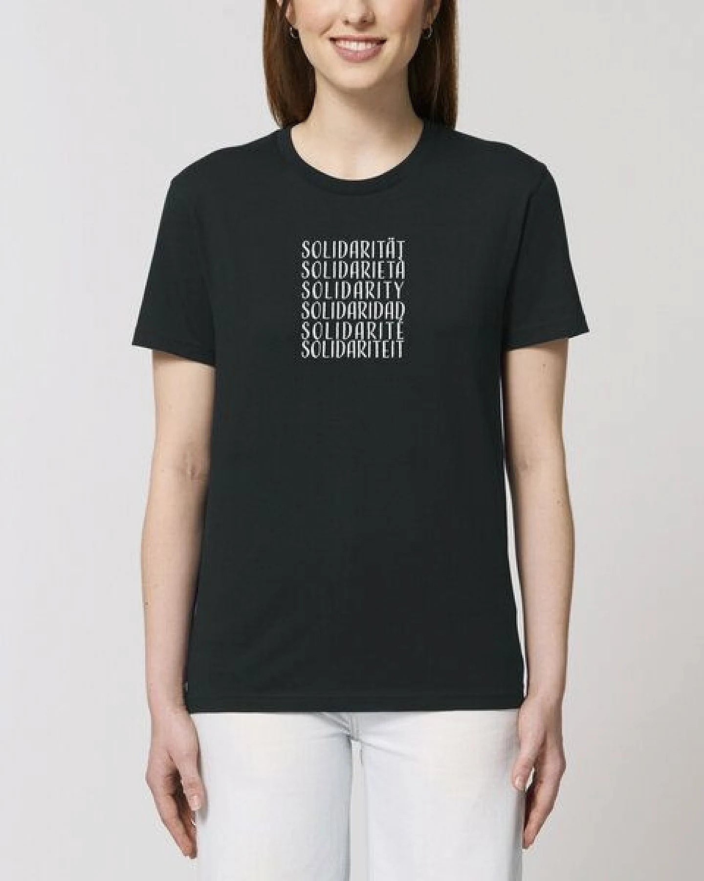 Human Family Bio Unisex Rundhals T-Shirt "Swing - Solidarity" in 5 Farben – Ansicht 3