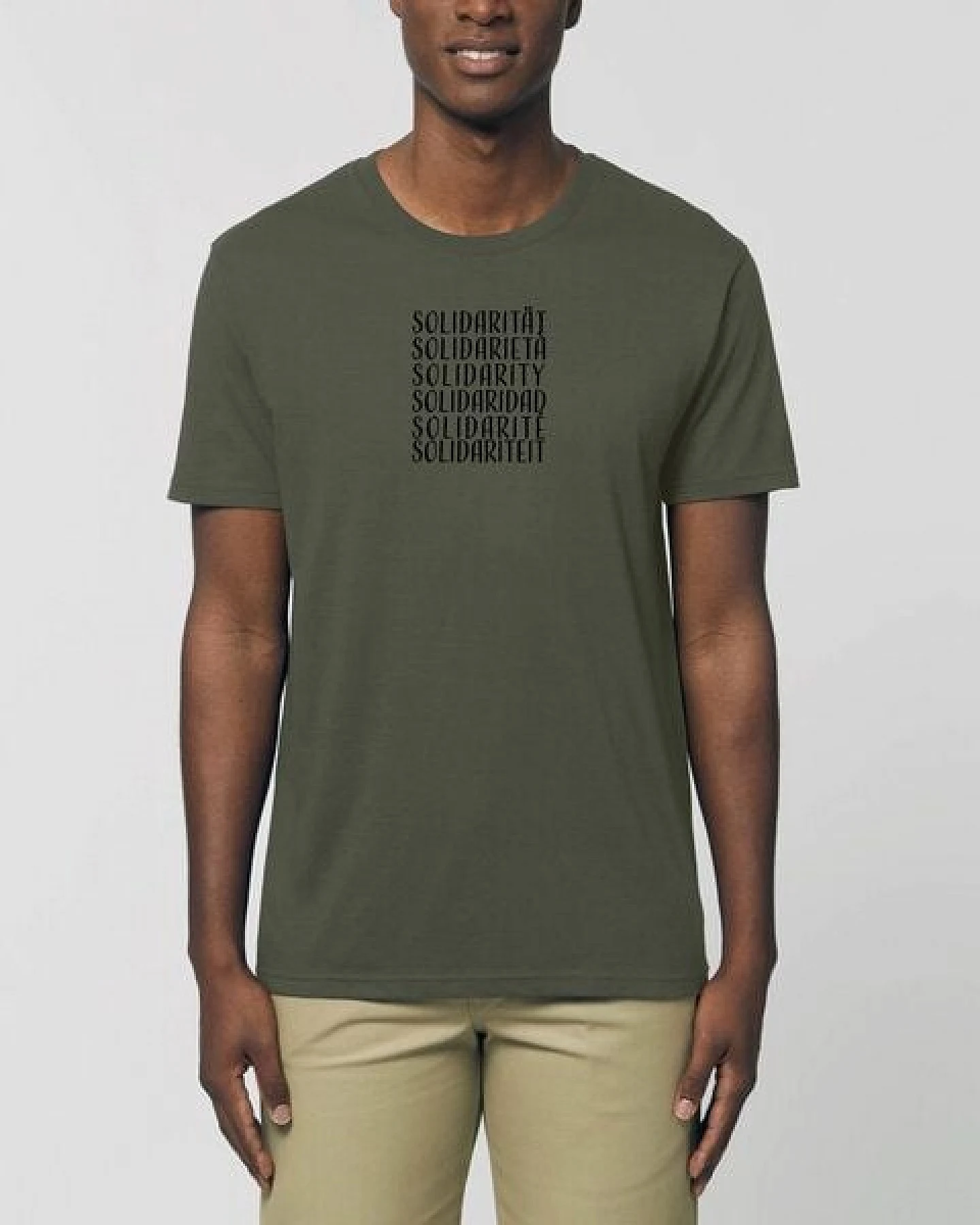Human Family Bio Unisex Rundhals T-Shirt "Swing - Solidarity" in 5 Farben – Ansicht 3