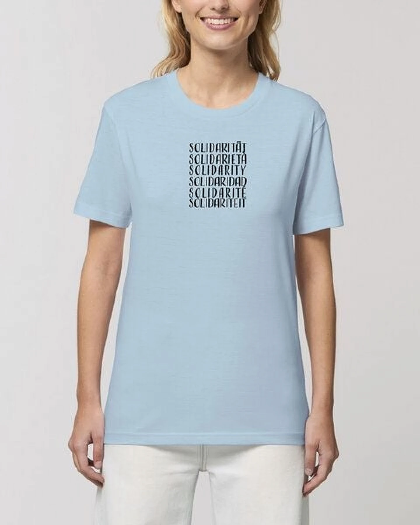 Human Family Bio Unisex Rundhals T-Shirt "Swing - Solidarity" in 5 Farben aus Bio-Baumwolle – Ansicht 3