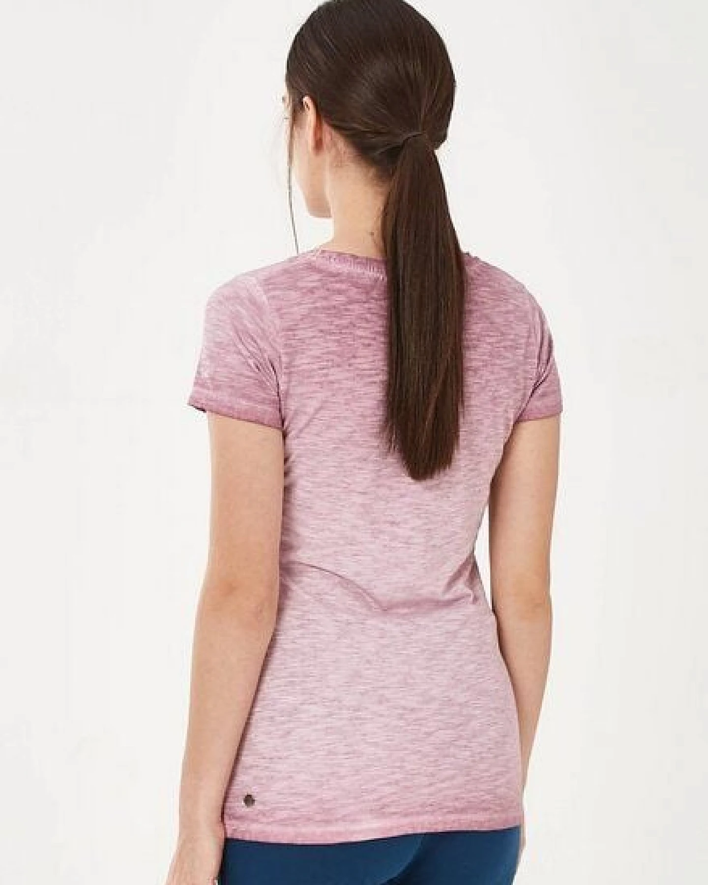 ORGANICATION Garment Dyed T-Shirt aus Bio-Baumwolle mit Schmetterling-Print – Ansicht 4