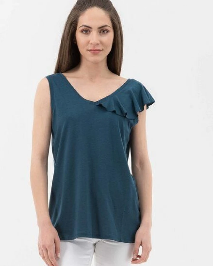 ORGANICATION Top aus Tencel-Bio-Baumwolle Mix