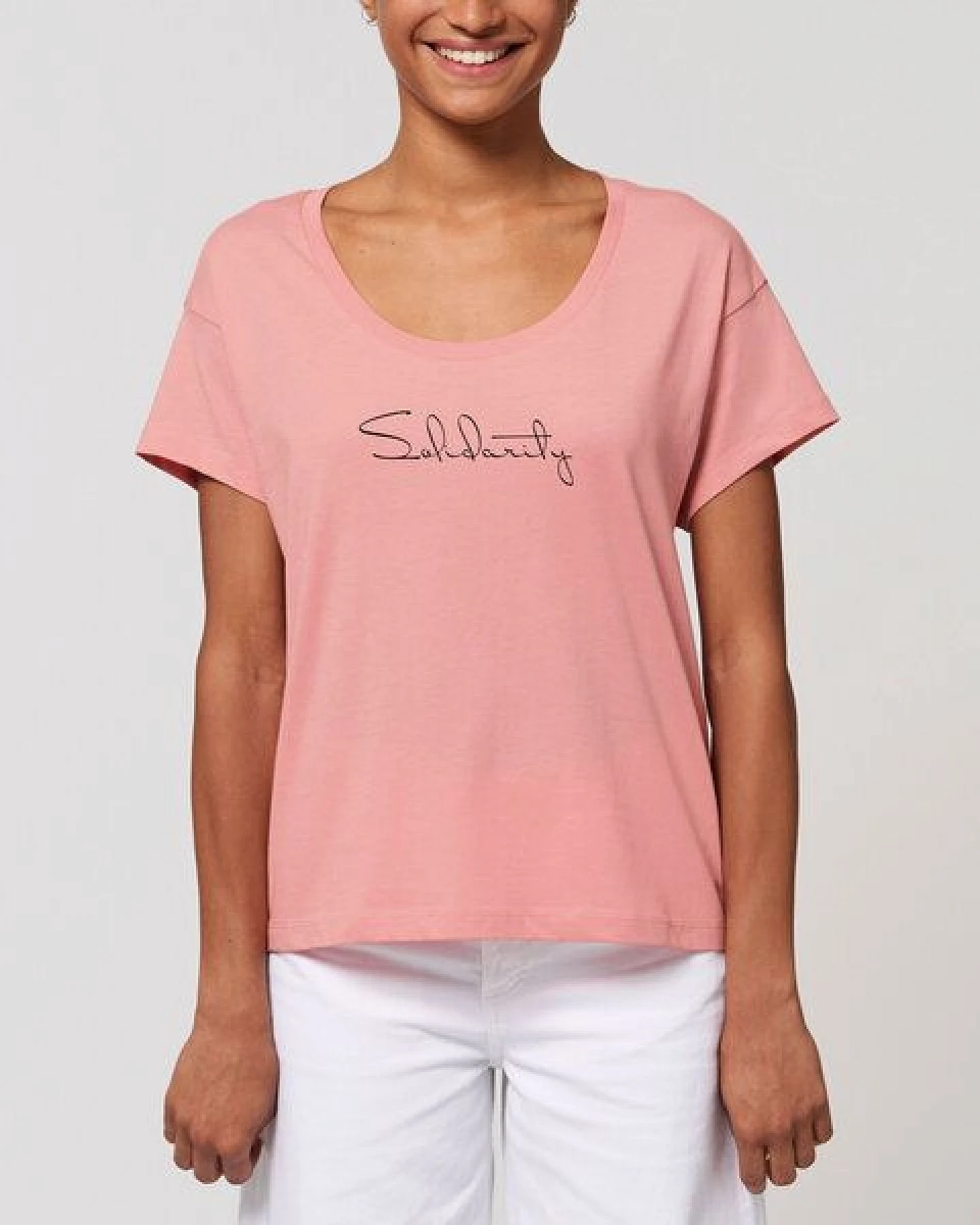 Human Family Oversize Damen Rundhals T-Shirt - Spread "Solidarity" – Ansicht 2