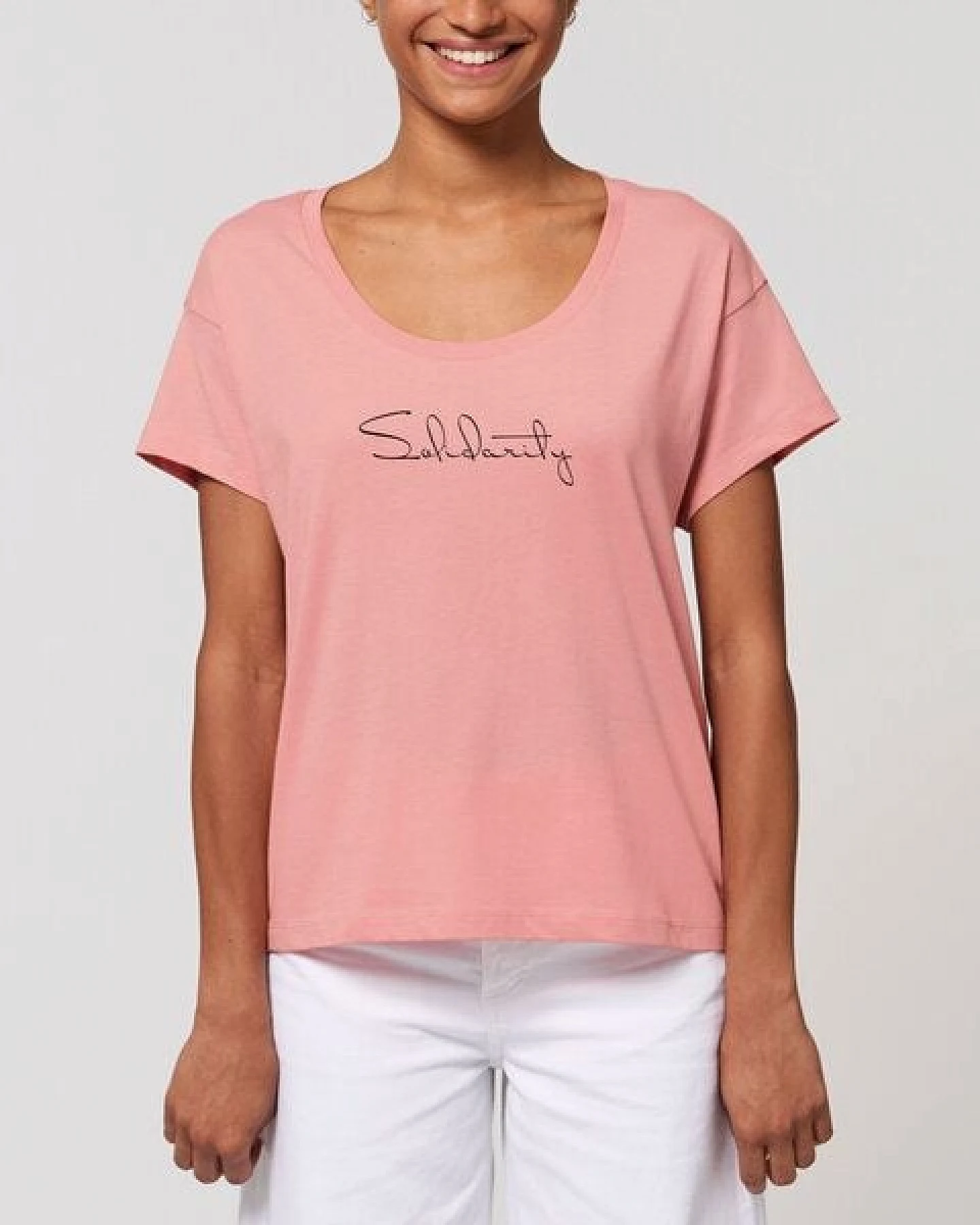 Human Family Oversize Damen Rundhals T-Shirt - Spread "Solidarity" – Ansicht 2