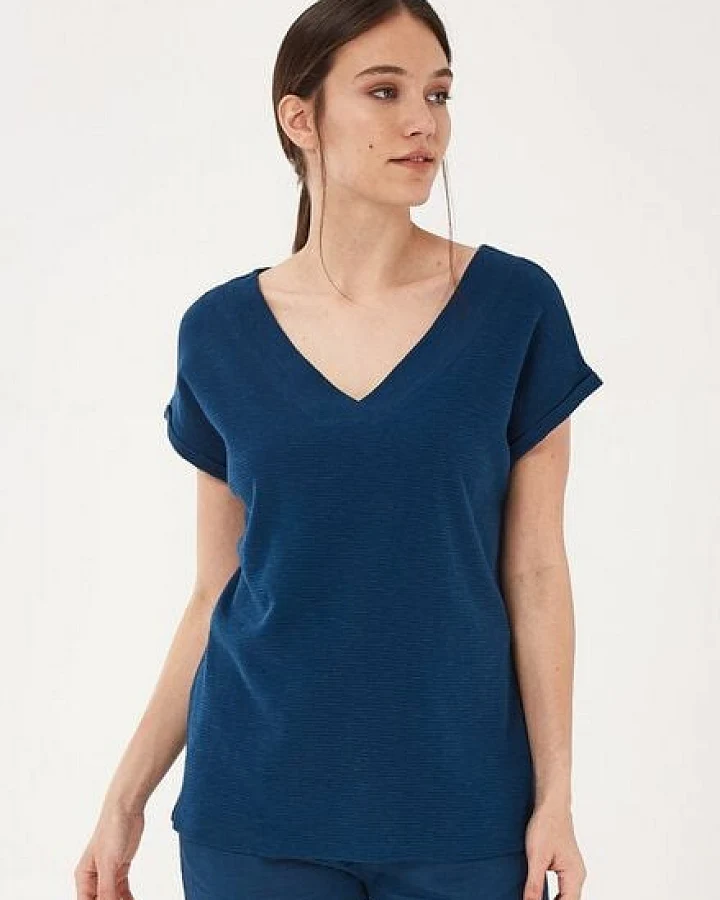 ORGANICATION T-Shirt aus Bio-Baumwolle in Jacquard Jersey