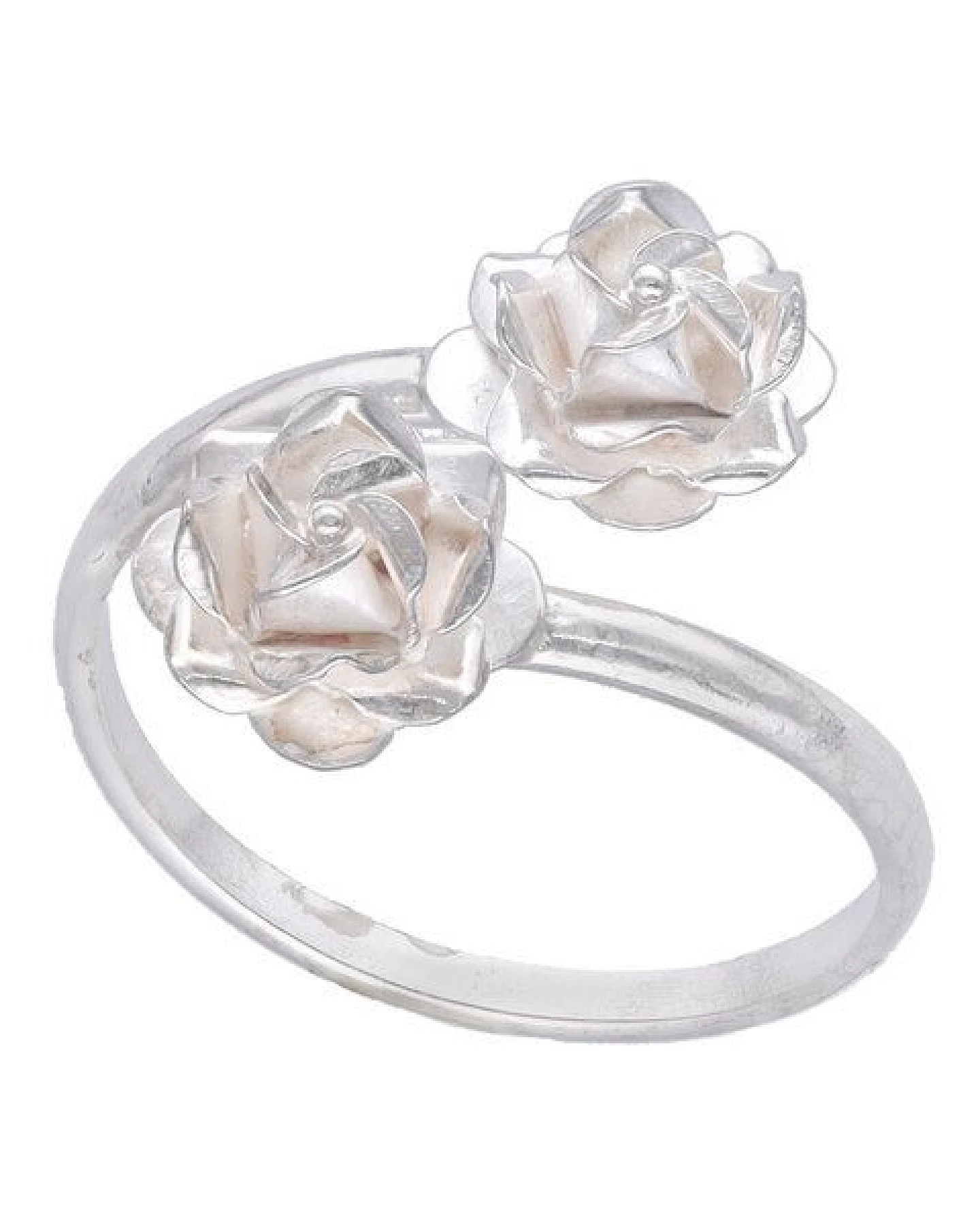 pakilia Silber Ring Mini Rosenblüte – fair gehandelt & handgefertigt in Mexiko – Ansicht 4