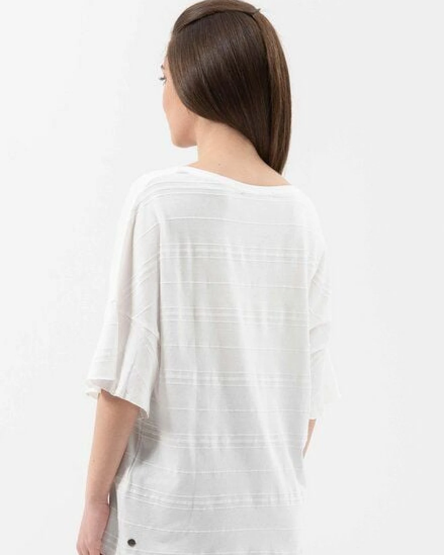 ORGANICATION T-Shirt aus Bio-Baumwolle mit Volant-Ärmeln – Ansicht 4