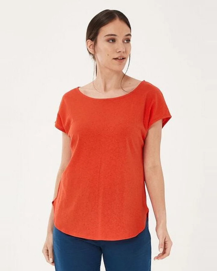 ORGANICATION T-Shirt aus Bio-Baumwolle mit Leinen