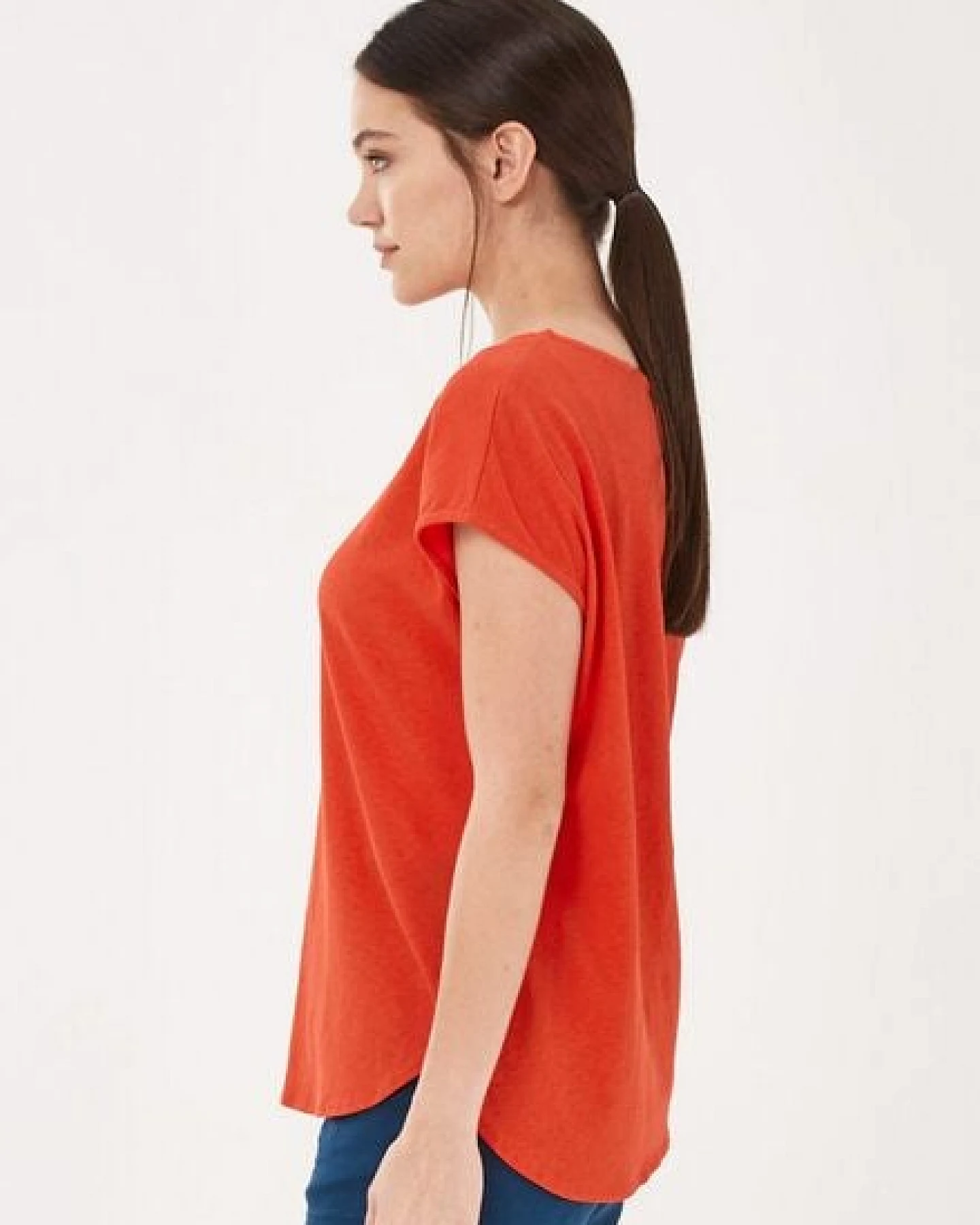 ORGANICATION T-Shirt aus Bio-Baumwolle mit Leinen – Ansicht 3